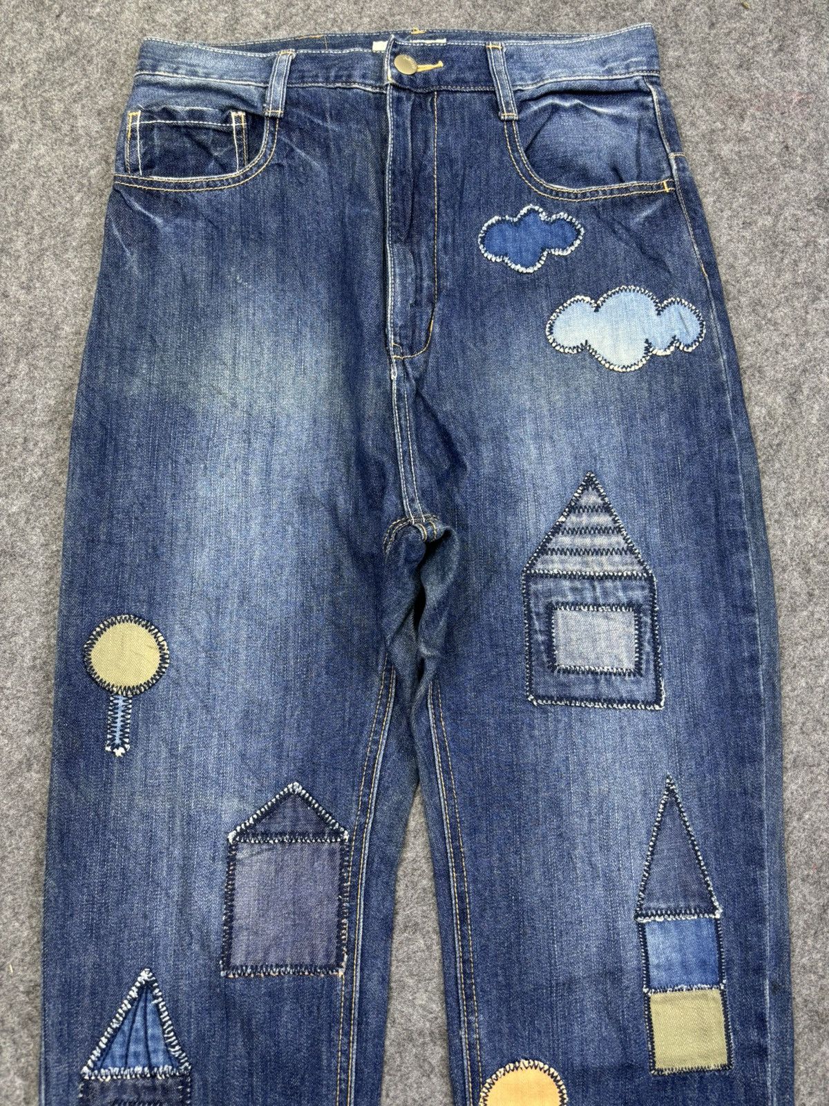 Ne-Net Nenet Issey Miyake Patchwork Soft Denim F770 Size US 29 - 3 Thumbnail
