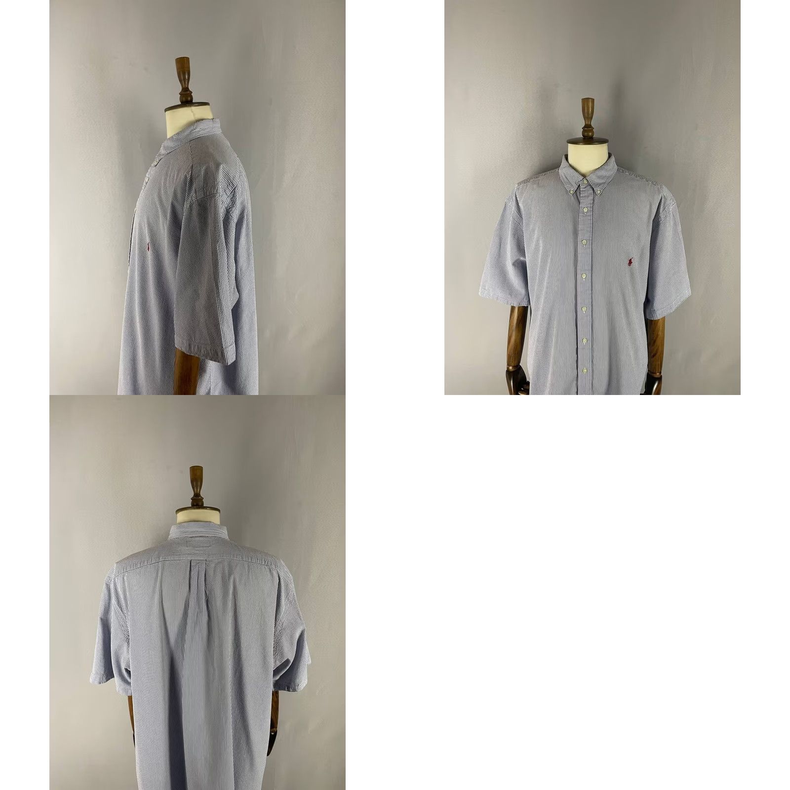 Ralph Lauren Ralph Lauren Shirt Mens 3XL Blue & White Button Down Size Striped Classic Fit Size US XXL / EU 58 / 5 - 8 Thumbnail