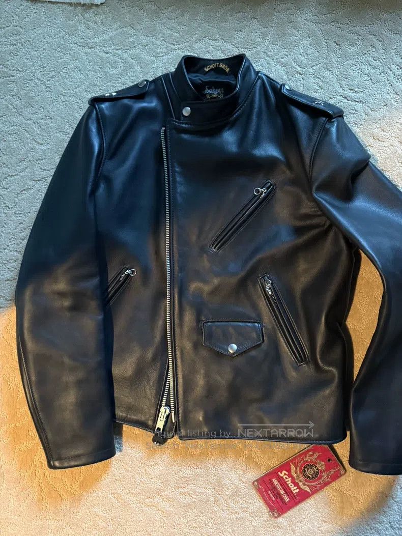 Schott Schott Leather coat Size US XL / EU 56 / 4 - 1 Thumbnail