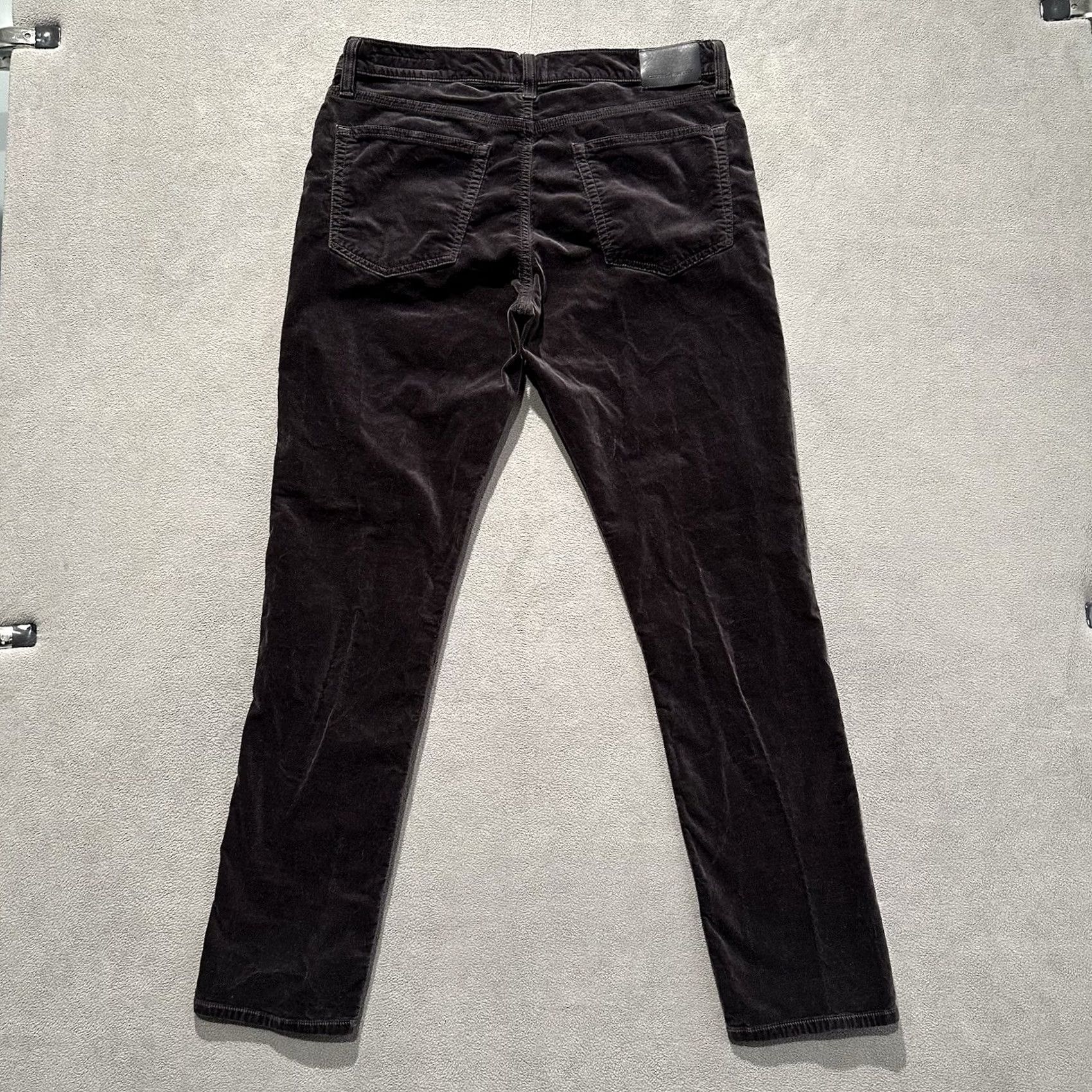 Citizens Of Humanity Citizens of Humanity London Pants Mens 33 Gray Velvet Stretch 5-Pocket Flat Front Regular Inseam 30" Charcoal Gray Men’s Dress Pants Size US 33 - 2 Thumbnail