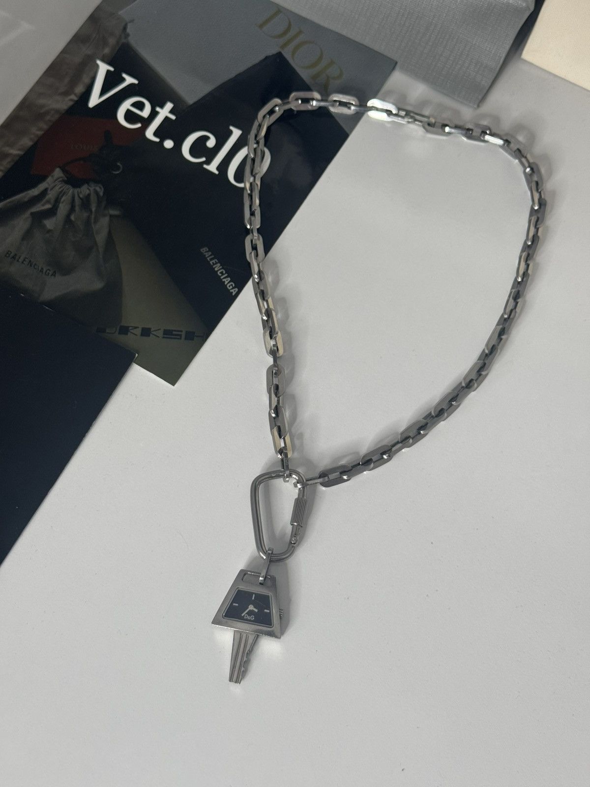 ✅Dolce & Gabanna Key Necklace silver