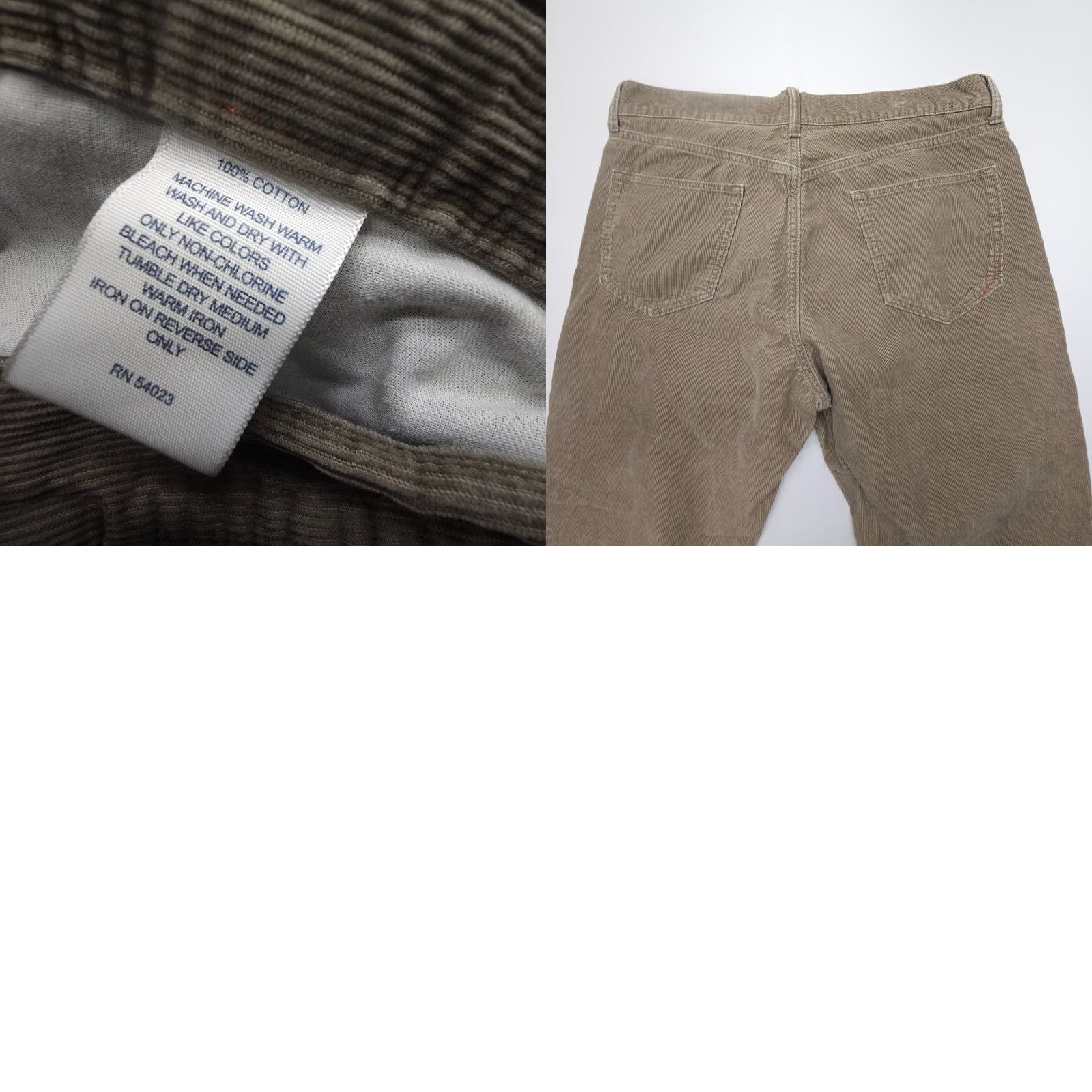 Banana Republic Banana Republic Pants Straight Corduroy Mens 35 x 32 Brown 100% Cotton Regular Straight Leg Pants Size US 35 - 8 Thumbnail