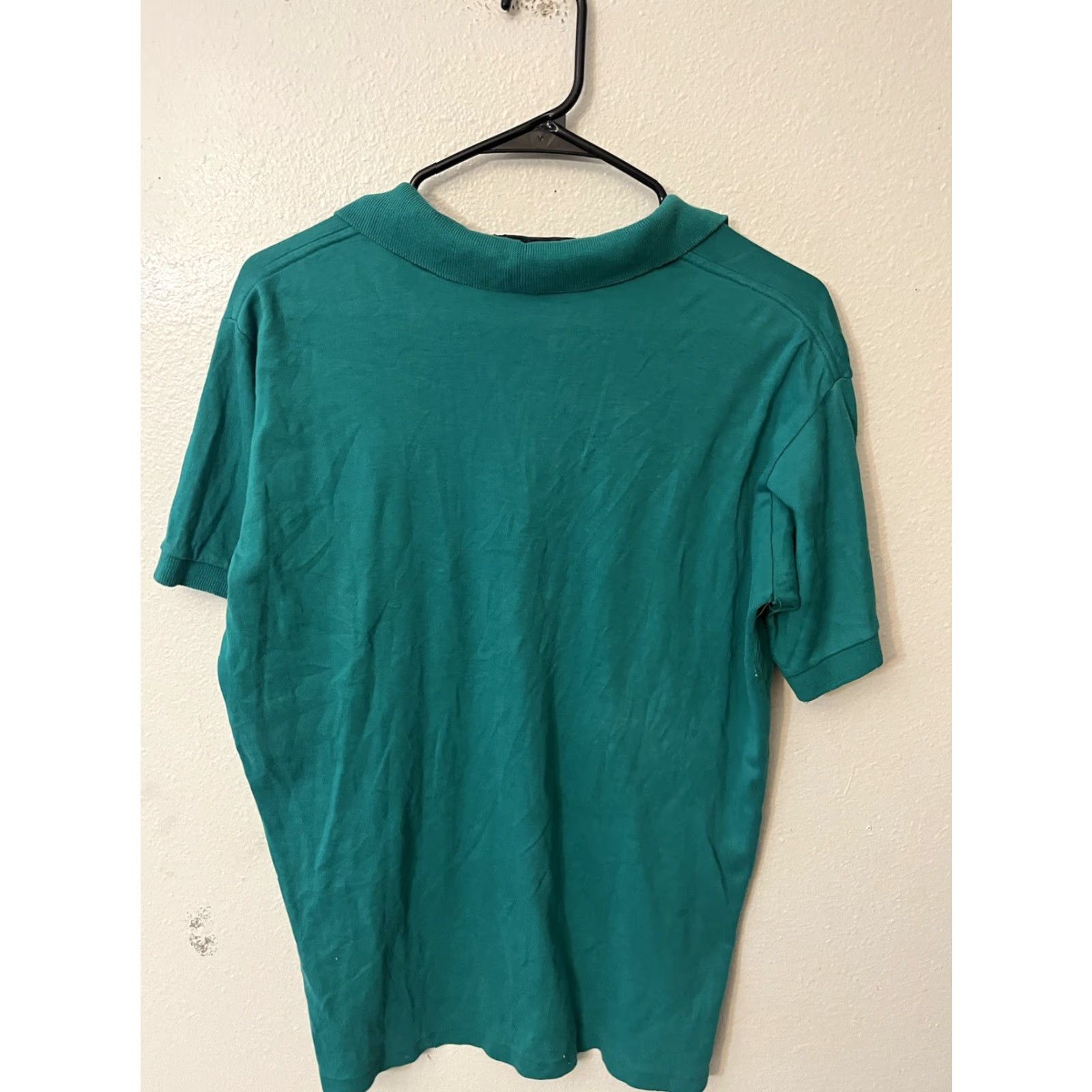 Polo Ralph Lauren VINTAGE Polo Ralph Lauren Polo Men's Large Green Solid Cotton Short Sleeve Collared Polo Shirt Mens Size US L / EU 52-54 / 3 - 3 Thumbnail