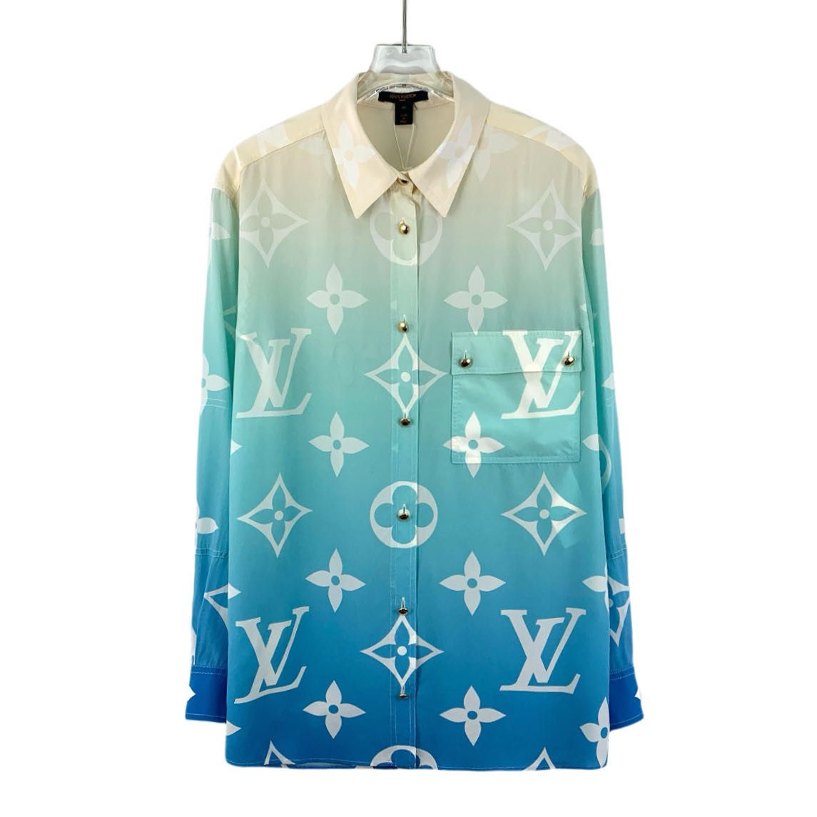 Louis Vuitton Louis Vuitton Shirt Gradient Monogram Silk Multi (Size 36) Size XS / US 0-2 / IT 36-38 - 1 Thumbnail