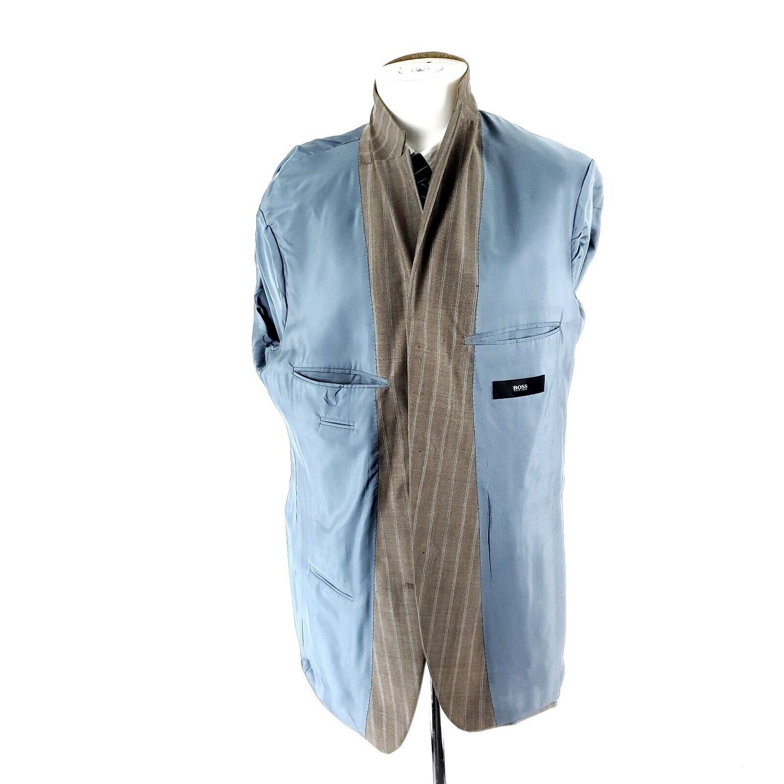 Hugo Boss Hugo Boss Rosselini Virgin Wool 3 Button Suit Jacket 42R Bei Size 42R - 9 Thumbnail
