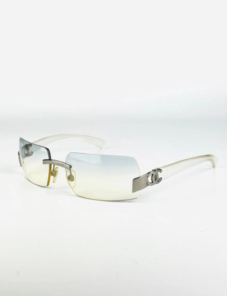 Chanel Chanel Sunglasses 4048 Rhinestone Logo Rimless 4017 Vintage Size ONE SIZE - 4 Thumbnail