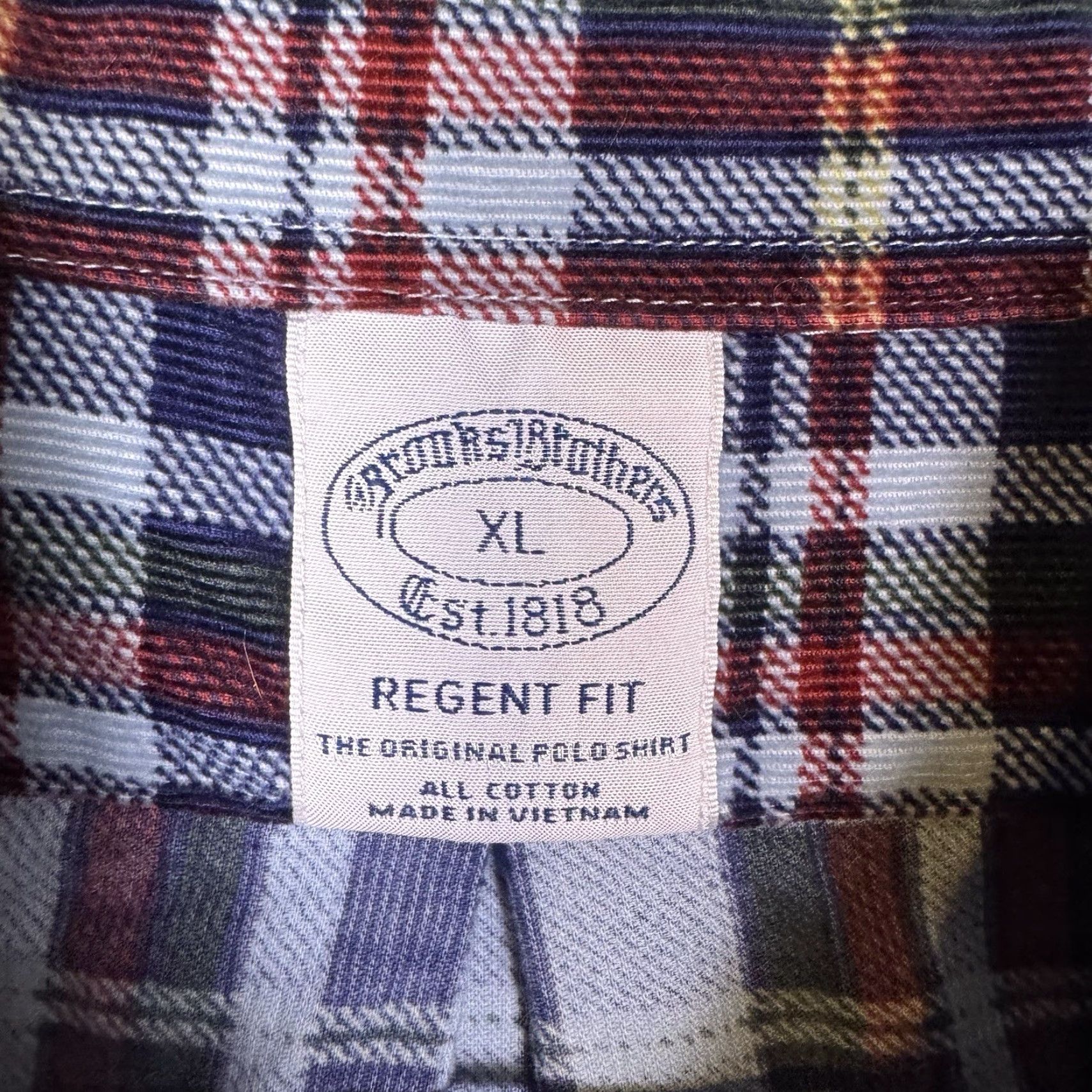 Brooks Brothers Brooks Brothers Corduroy Shirt Mens XL Multicolor Plaid 1818 Button-Up Long Sleeve Casual Regular Shirt Size US XL / EU 56 / 4 - 5 Thumbnail