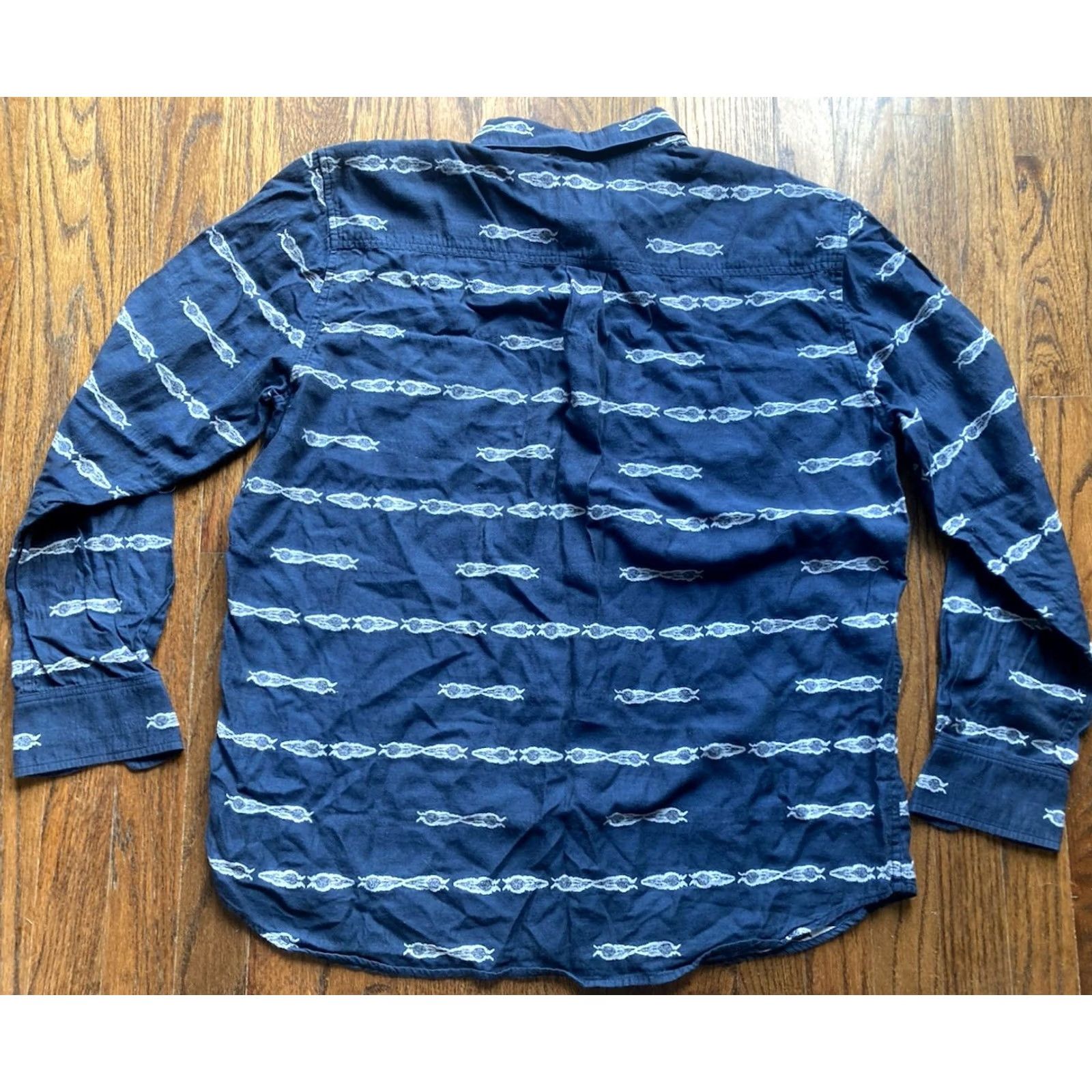 Billy Reid Billy Reid Shirt Mens Size 2XL Blue Button Up Long Sleeve Cotton Lightweight USA Size US XXL / EU 58 / 5 - 8 Thumbnail