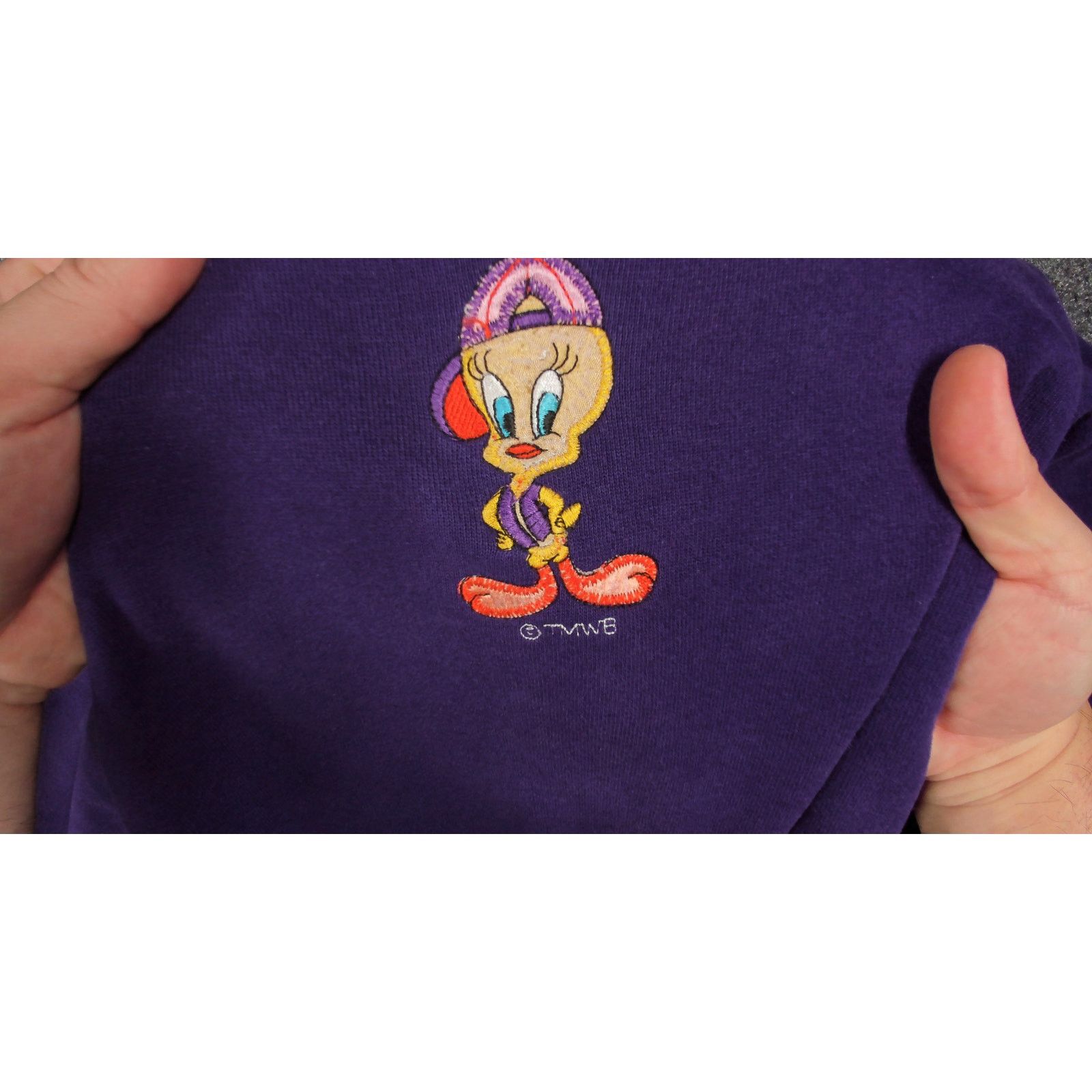 Jerzees VTG Jerzees Looney Tunes 90s Tweety Bird Shoulder Sweatshirt Size XL / US 12-14 / IT 48-50 - 12 Thumbnail