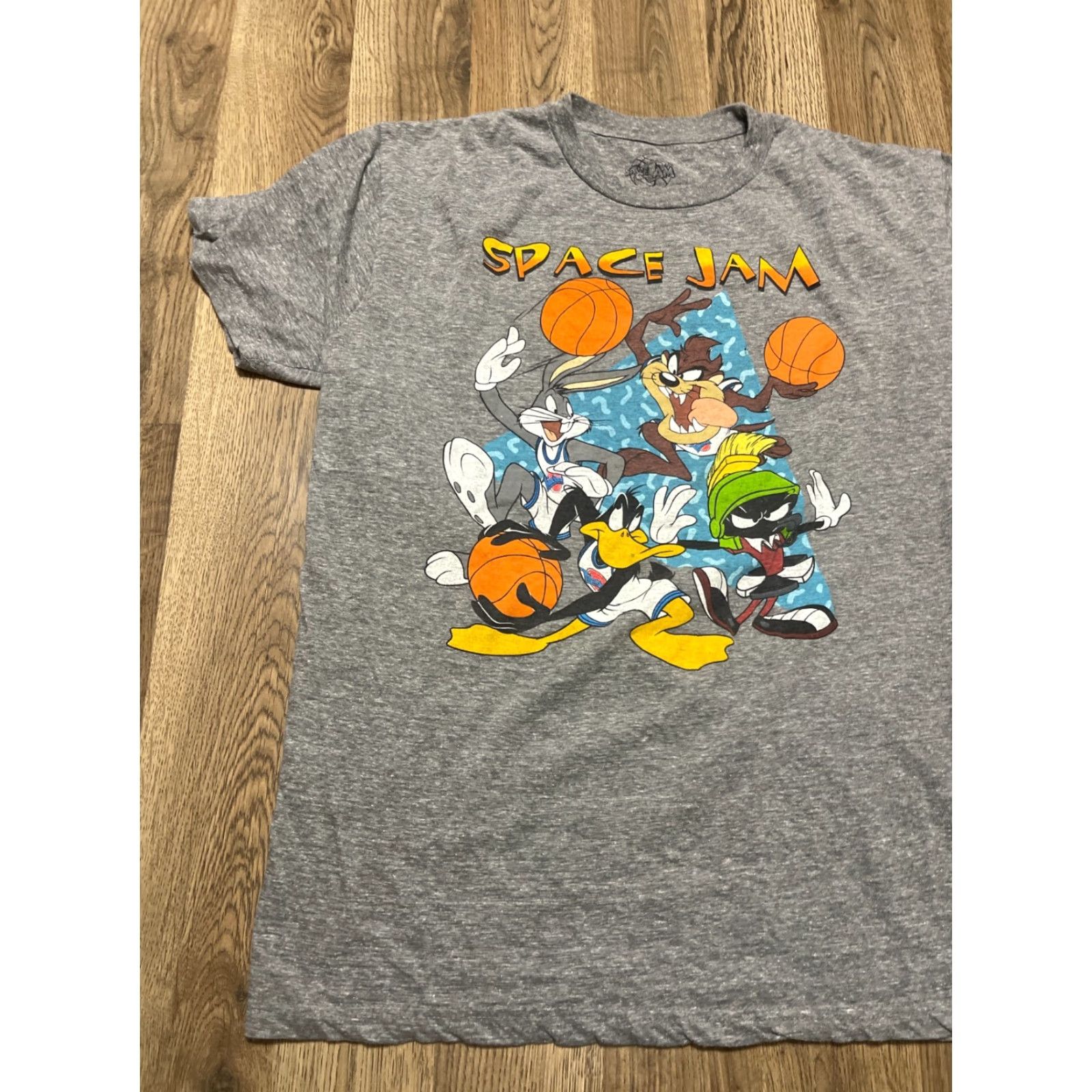 Vintage Space Jam Shirt Men Large Gray Looney Tunes Characters Crew Neck T-Shirt Cotton Logo All Seasons Vintage No Size US L / EU 52-54 / 3 - 3 Thumbnail