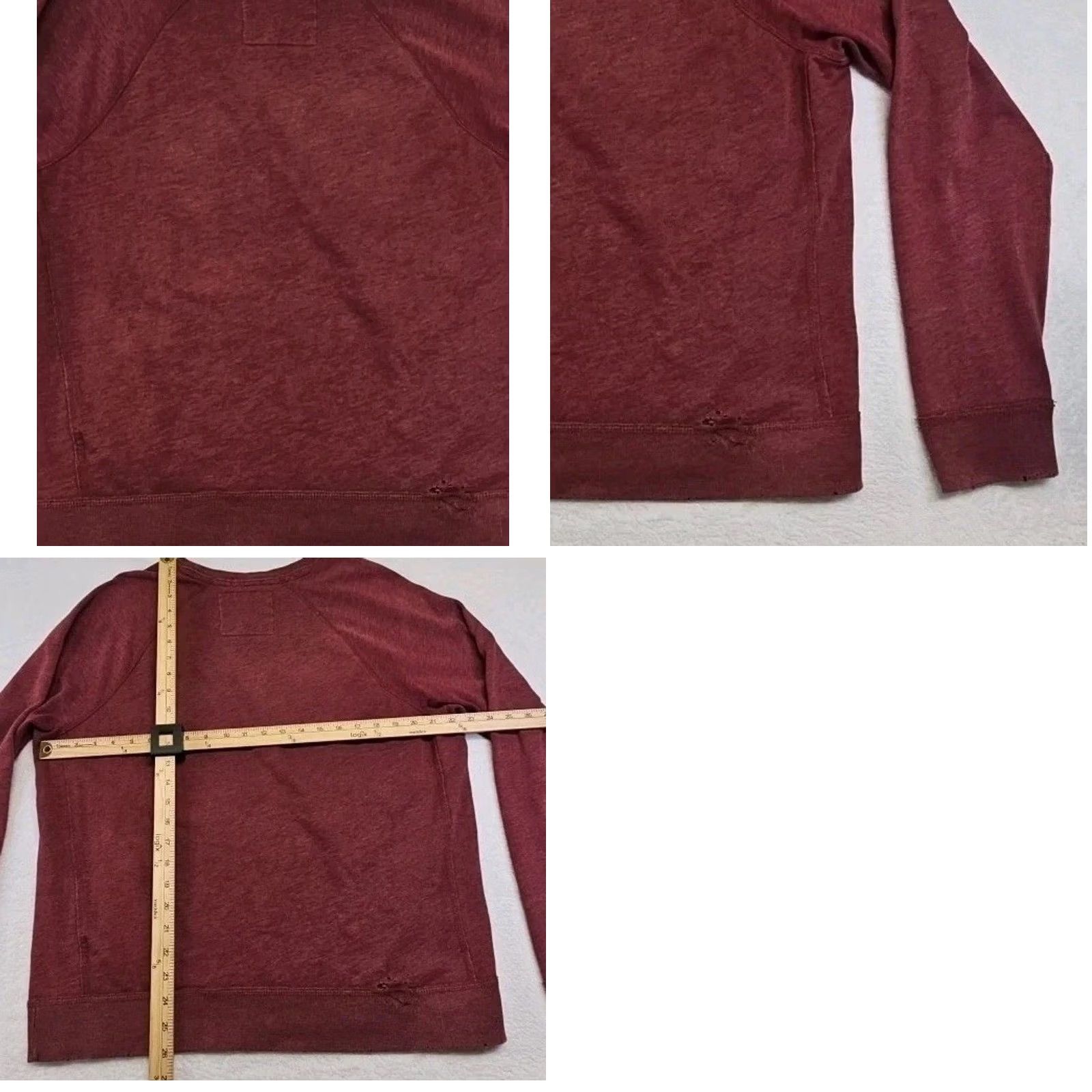 Abercrombie & Fitch Abercrombie & Fitch Sweatshirt XXL Muscle Crew Neck Burgundy NY Athletics Distressed Graphic Print Men Size US XXL / EU 58 / 5 - 8 Thumbnail