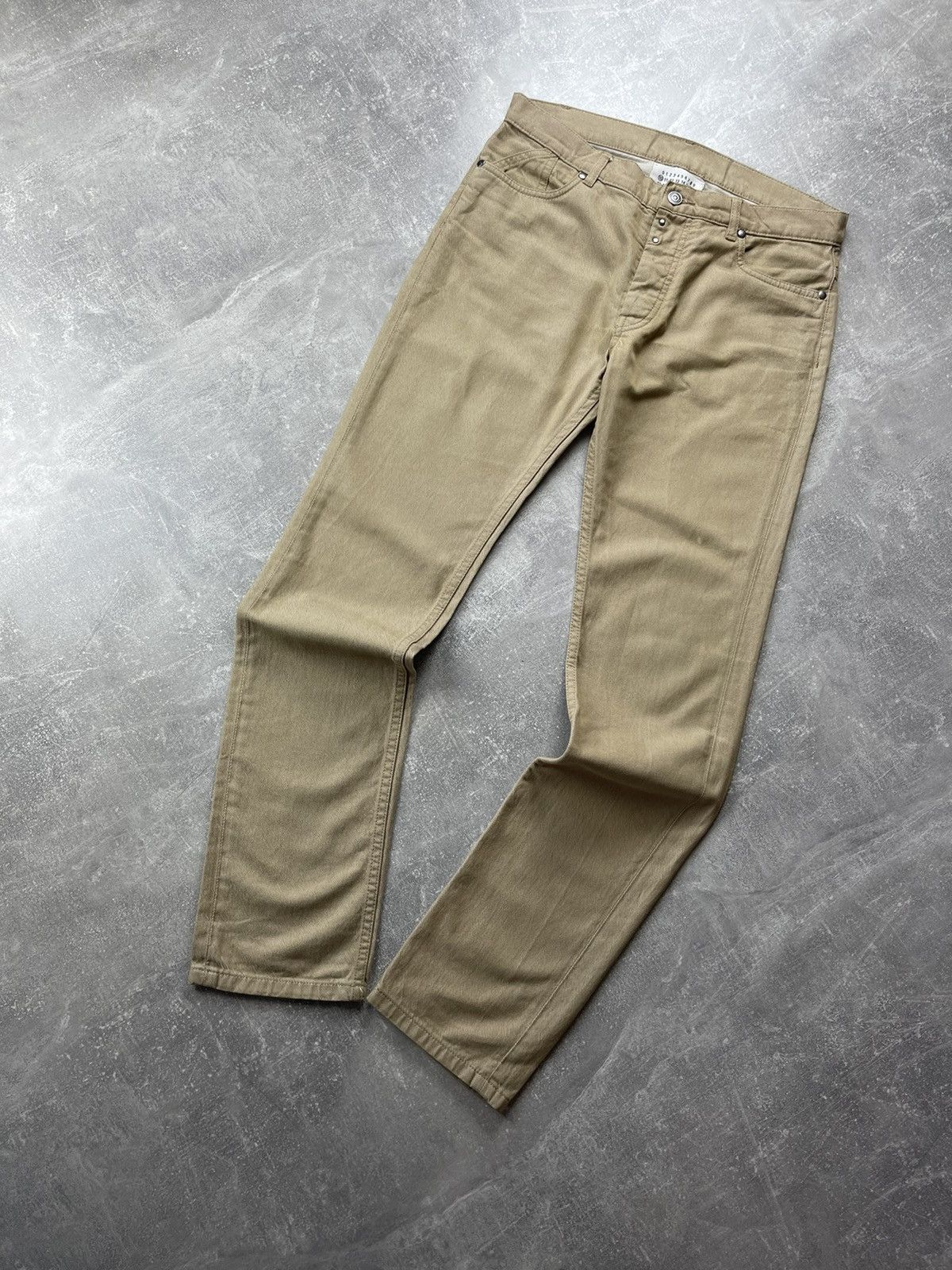Maison Margiela Maison Martin Margiela Line 10 Beige Slim Denim Pants Size US 30 / EU 46 - 5 Thumbnail