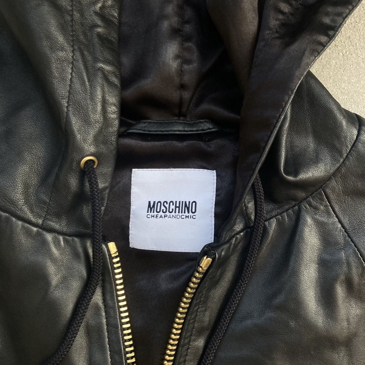 Jeremy Scott × Moschino Moschino Dinosaur Mohawk Leather Jacket Size US S / EU 44-46 / 1 - 3 Thumbnail