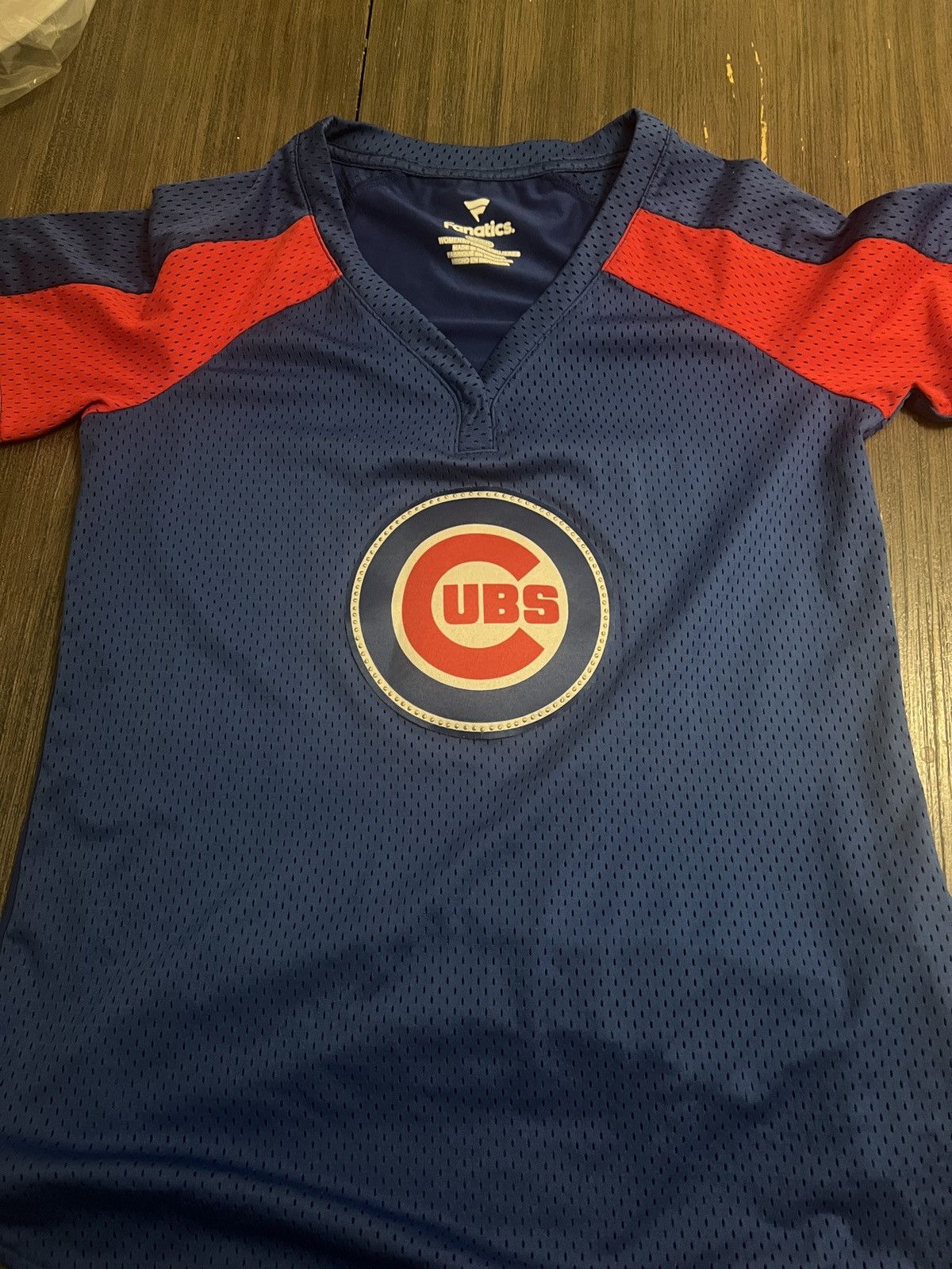 MLB Chicago Cubs Women Jersey Mesh T-shirt Size S / US 4 / IT 40 - 1 Thumbnail