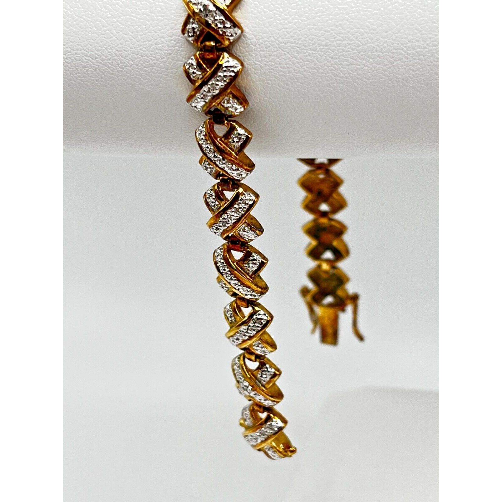The Unbranded Brand Vintage Gold Plated Sterling Silver 925 Bracelet 8″ and 18G Size ONE SIZE - 5 Thumbnail