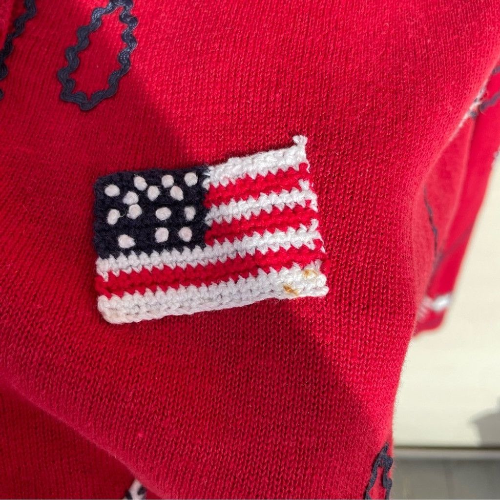 Talbots Talbots Petites Patriotic Flag Stars Sweater Size LP Size L / US 10 / IT 46 - 5 Thumbnail