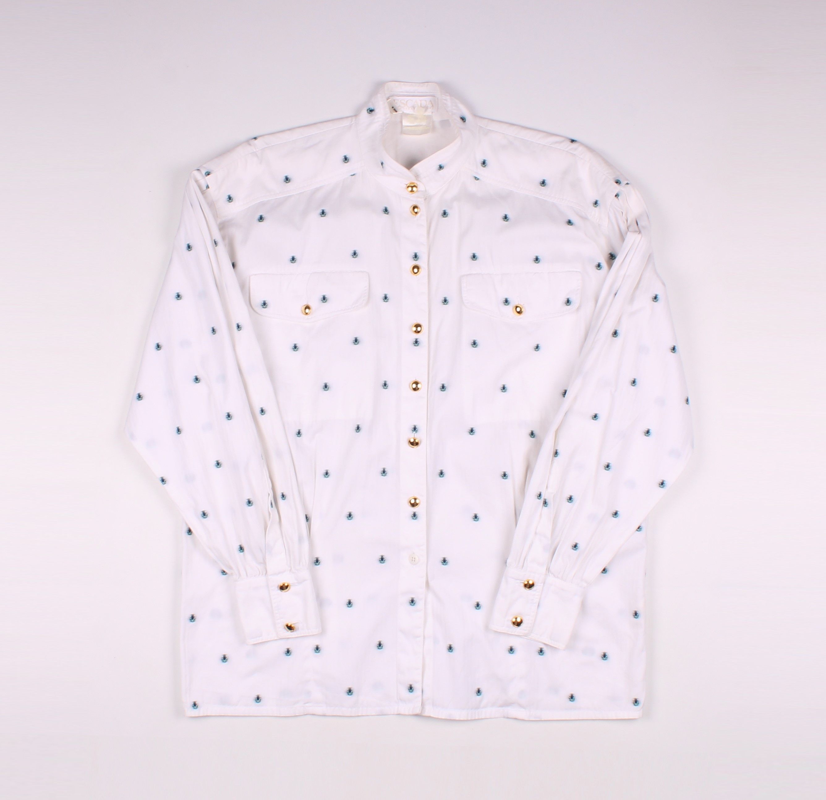 Escada Vintage Escada 80's Floral Pattern Oversized Shirt Size M / US 6-8 / IT 42-44 - 1 Thumbnail