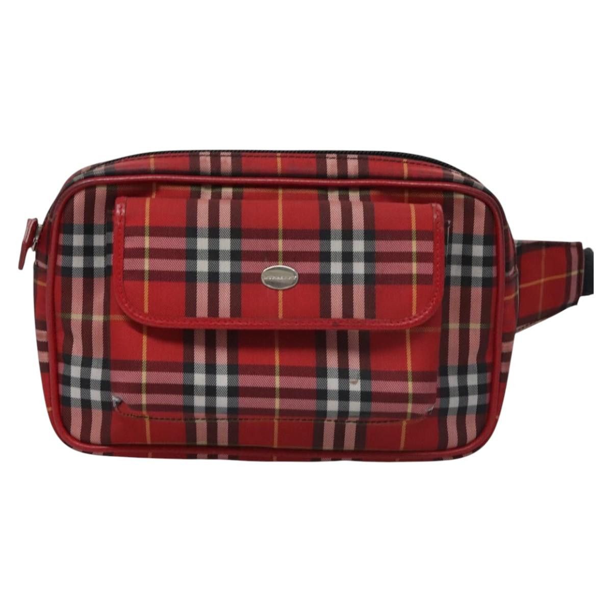 Burberry Nova Check Red Synthetic Shoulder Bag (Pre-Owned) Size ONE SIZE - 1 Thumbnail
