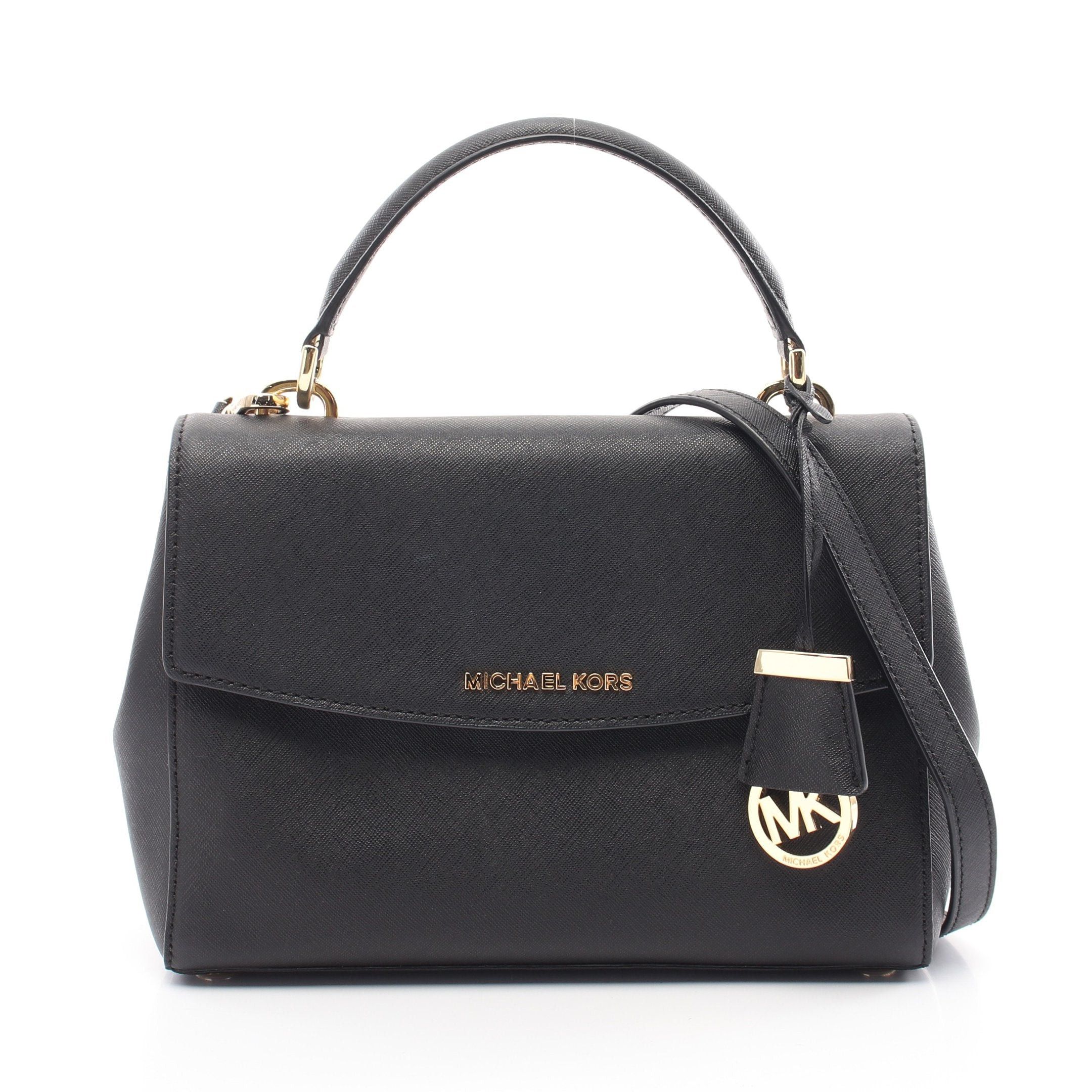 Michael Kors Michael Kors Ava Satchel Handbag Leather Black Size ONE SIZE - 1 Thumbnail