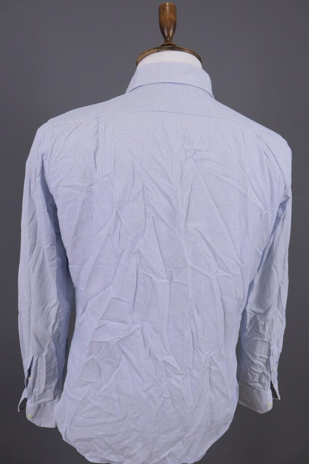 Designer Boggi Milano Tailored Fit Blue Button Down Shirt 41 / 16 Size US M / EU 48-50 / 2 - 11 Thumbnail
