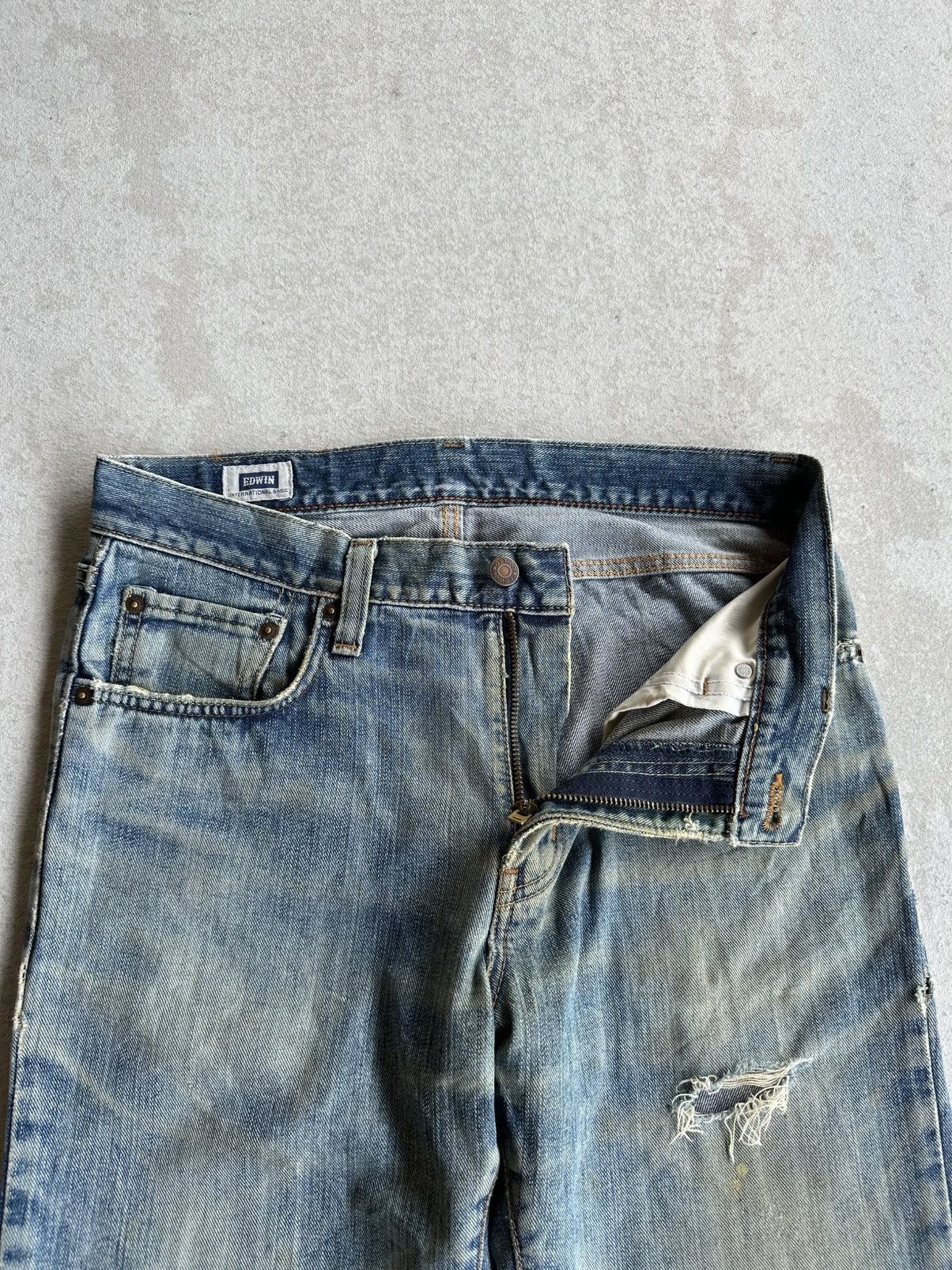 Edwin Vintage EDWIN Japan Rusty Distressed Denim Pants Size US 31 - 10 Thumbnail