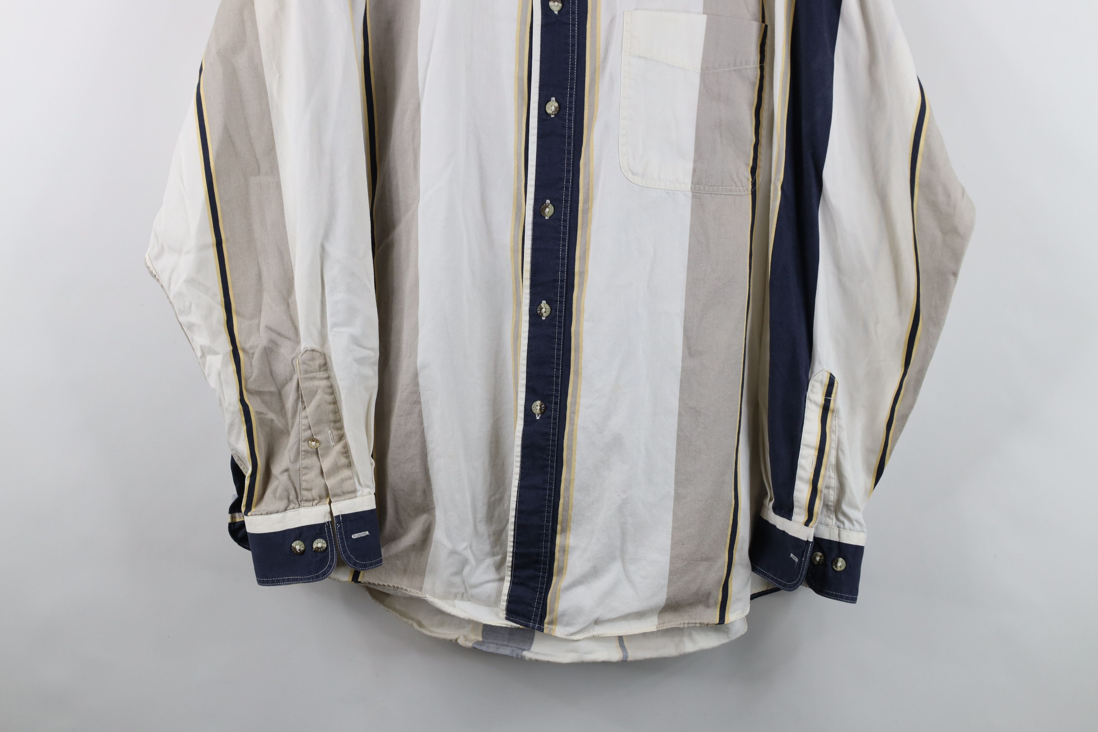 Vintage Vintage 90s Streetwear Block Collared Button Down Shirt Size US XL / EU 56 / 4 - 3 Thumbnail