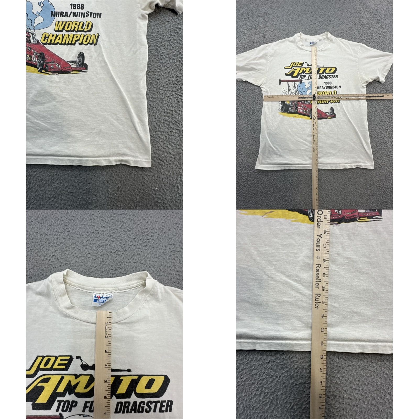 Globe VINTAGE JOE AMATO Top Fuel Dragster World Champion Drag Racing T-Shirt XL Gl ob e? (Oops) Size US XL / EU 56 / 4 - 8 Thumbnail