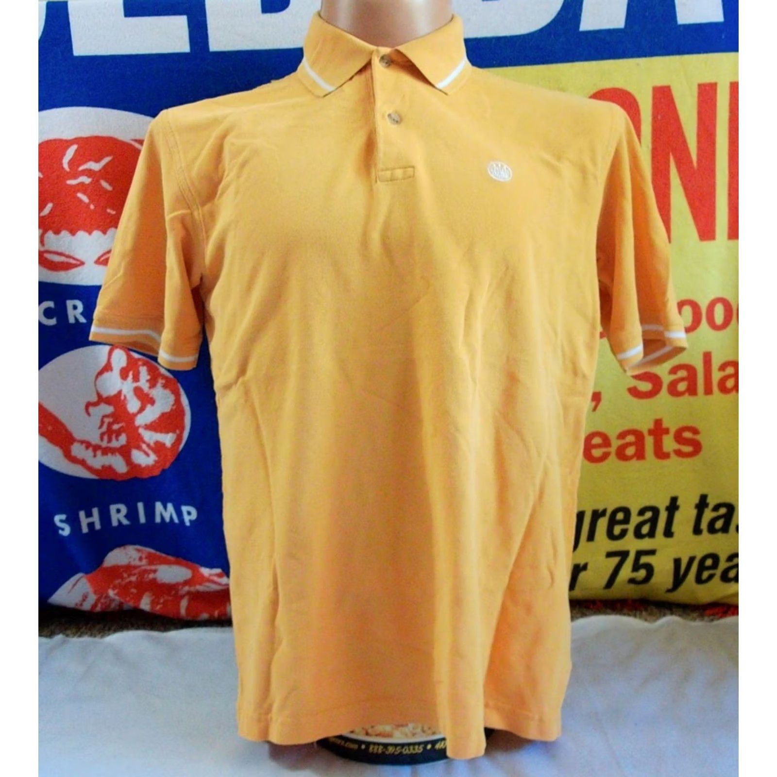 Vintage Beretta Firearms Polo Shirt Men's Large Shirt Polo USA 2nd Amendment Yellow Cotton Embroidered Logo Short Sleeve Vintage: No Size US L / EU 52-54 / 3 - 2 Thumbnail
