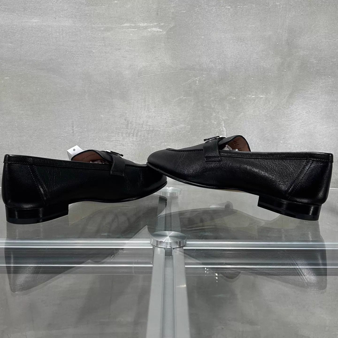 Hermes Hermes Black Classic Loafer Silver Buckle 38.5 EU New In Box Size US 8 / IT 38 - 5 Thumbnail
