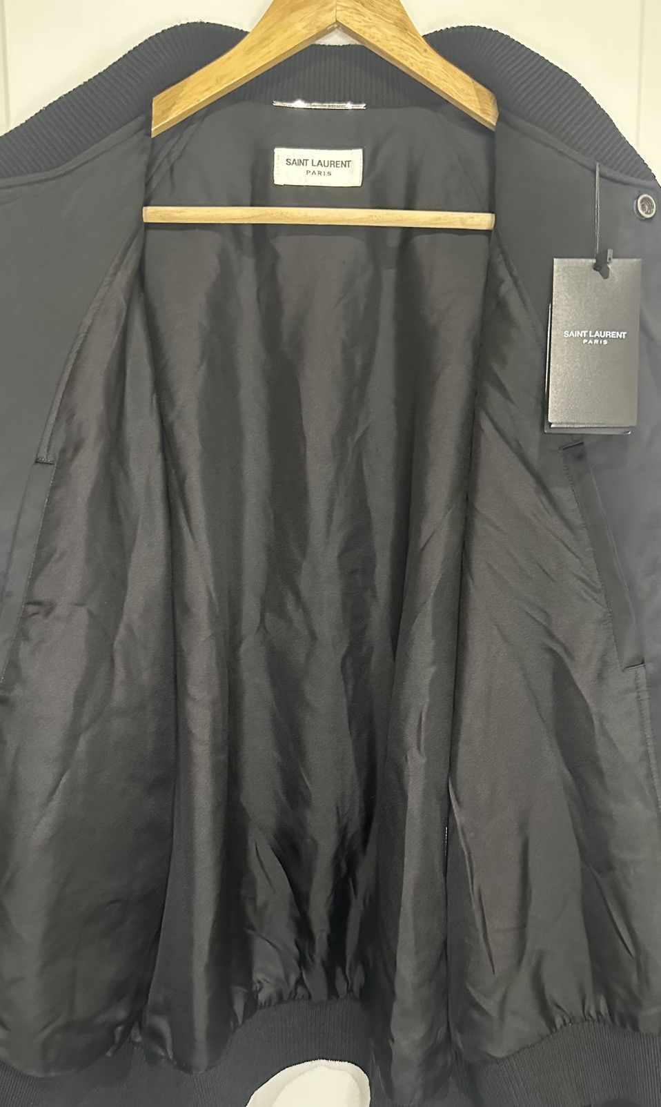 Saint Laurent Paris SAINT LAURENT TEDDY SATIN JACKET Size XXL / US 16-18 / IT 52-54 - 12 Thumbnail