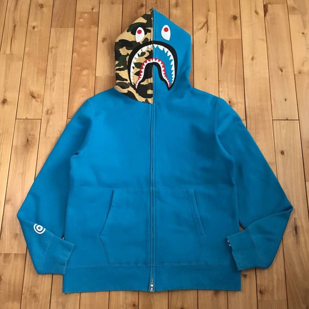 Bape × Nigo BAPE camo × Blue shark full zip hoodie a bathing ape NIGO Size US XXL / EU 58 / 5 - 1 Thumbnail