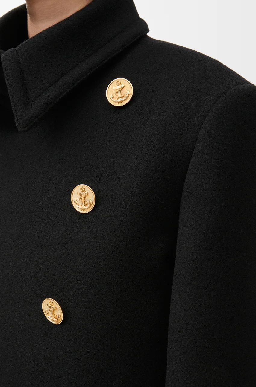Loewe o1loc1c0525 Peacoat In Wool And Cashmere in Black Size S / US 4 / IT 40 - 5 Thumbnail