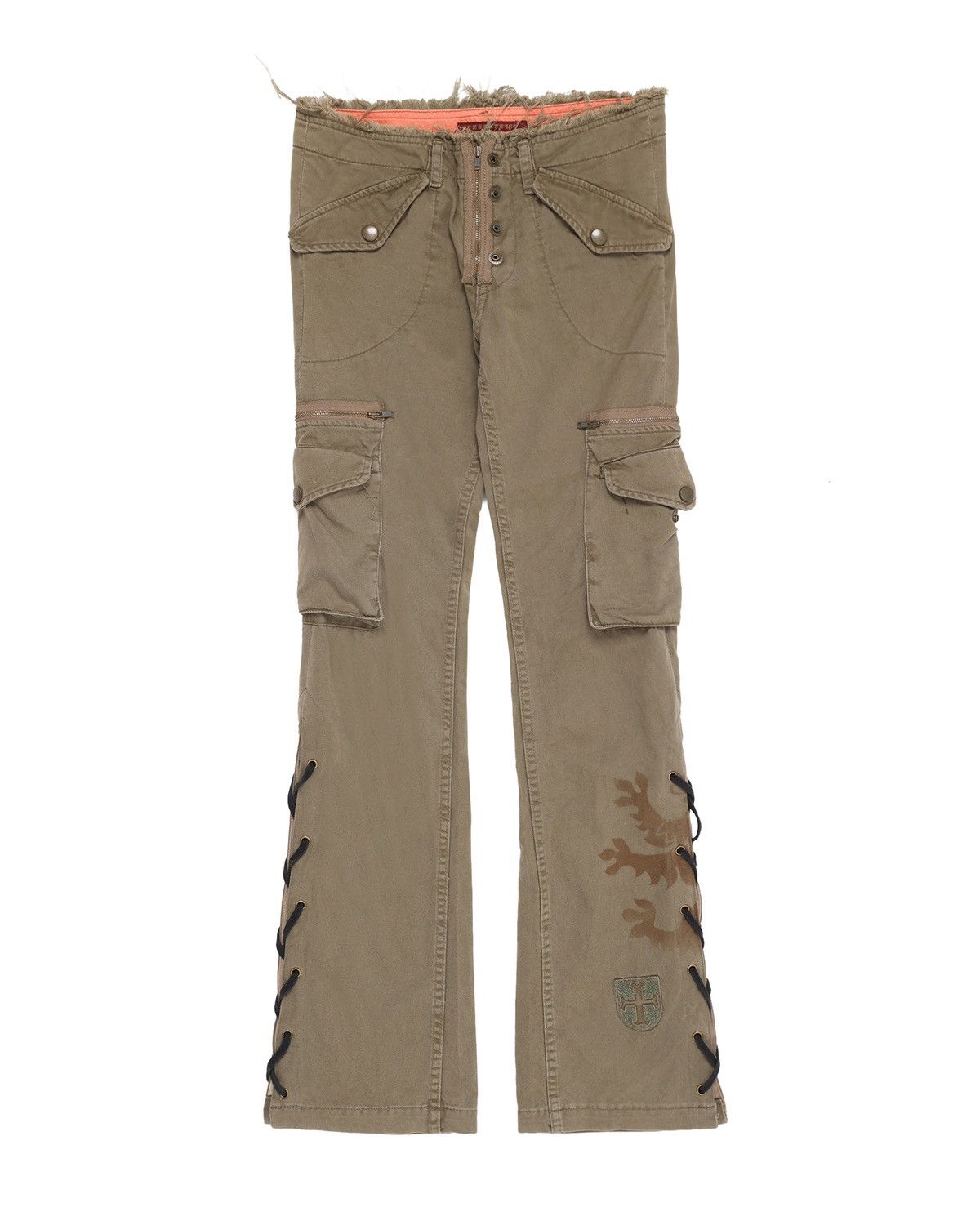CHELSEA100 laced-up flare pants