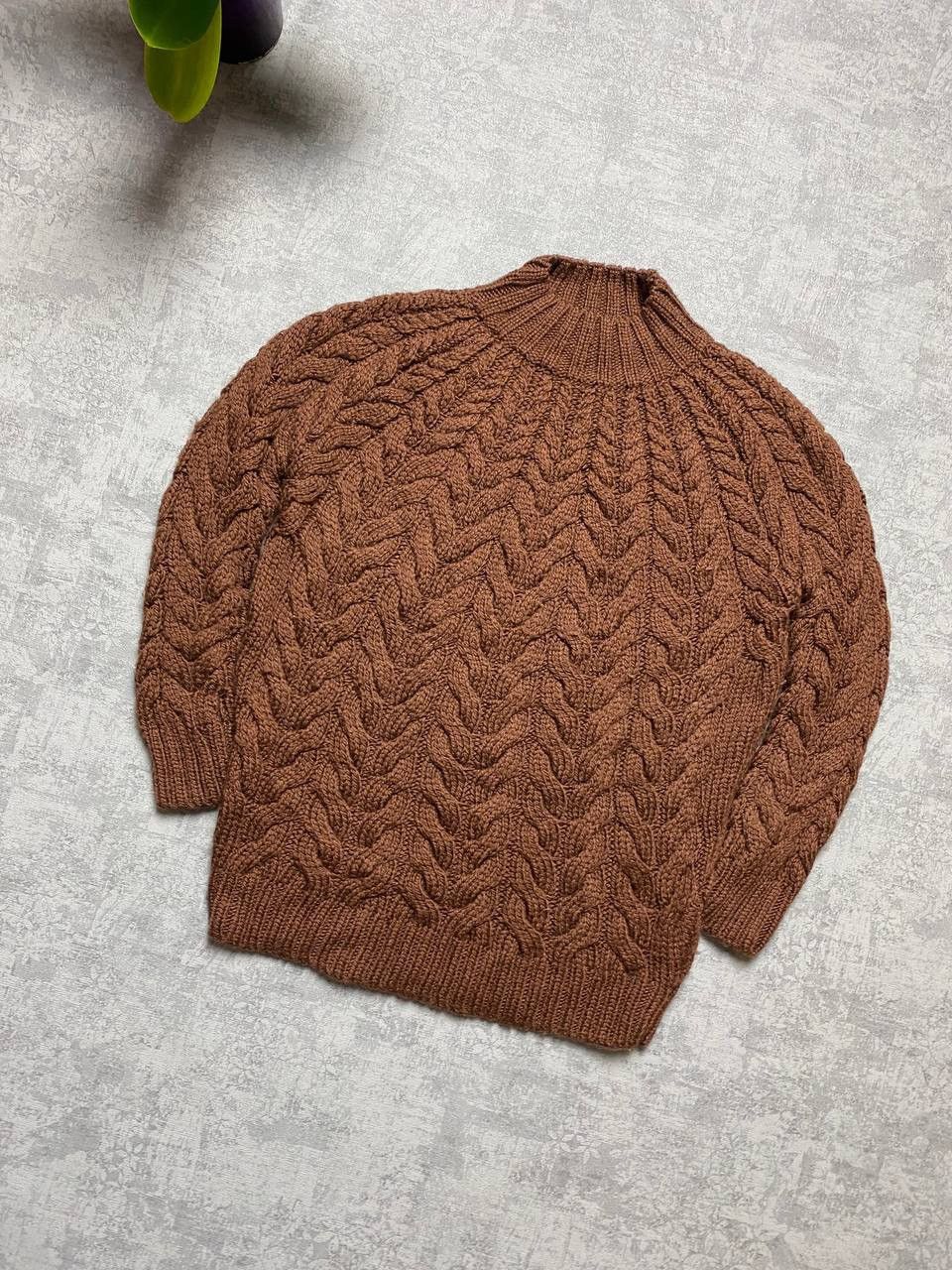 Sezane Ia Maille Sezane Wool coarse knitted brown Sweater Size S / US 4 / IT 40 - 4 Thumbnail