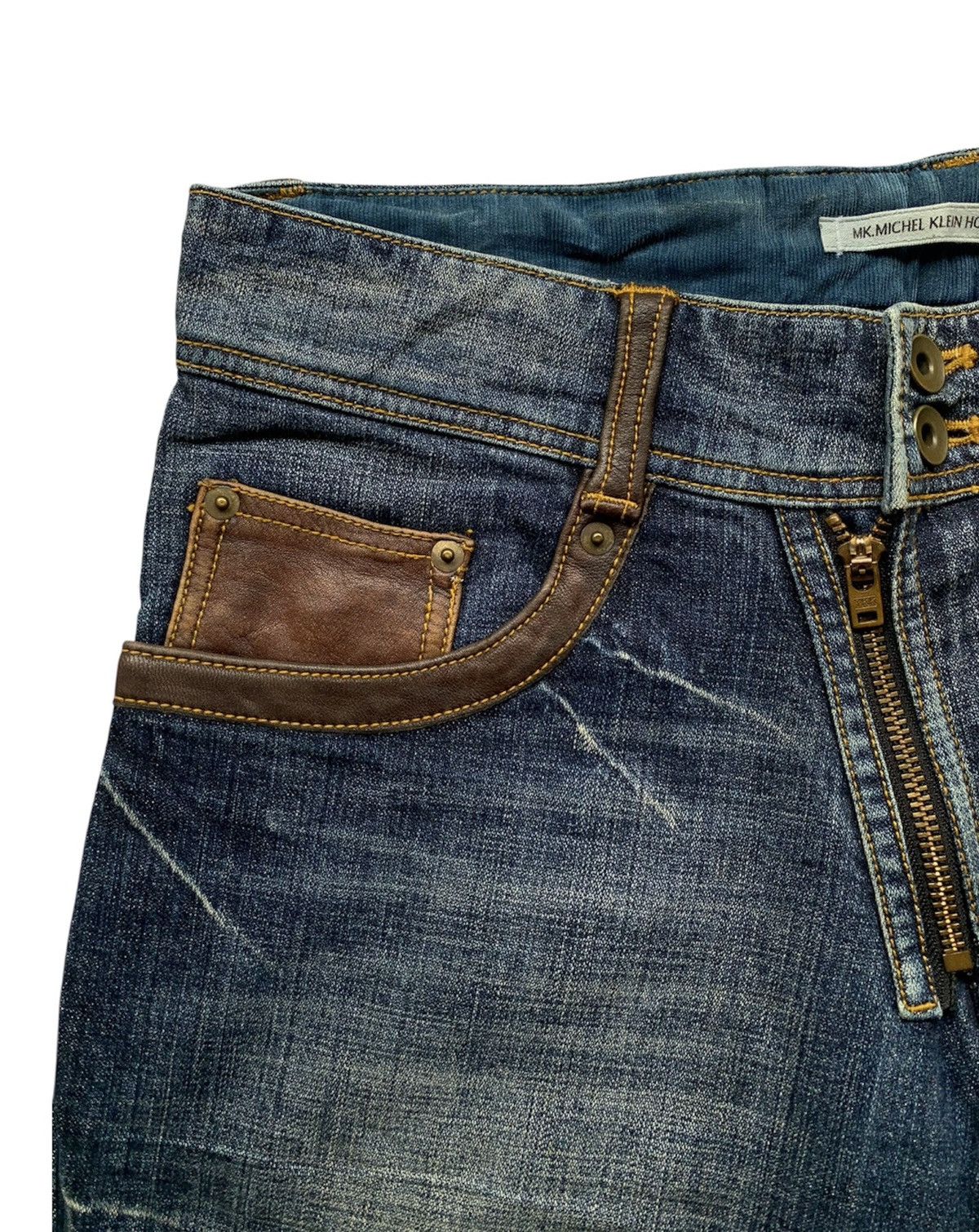 Michel Klein Asymmetric zipper with cowhide leather and embroidery Size US 32 / EU 48 - 7 Thumbnail