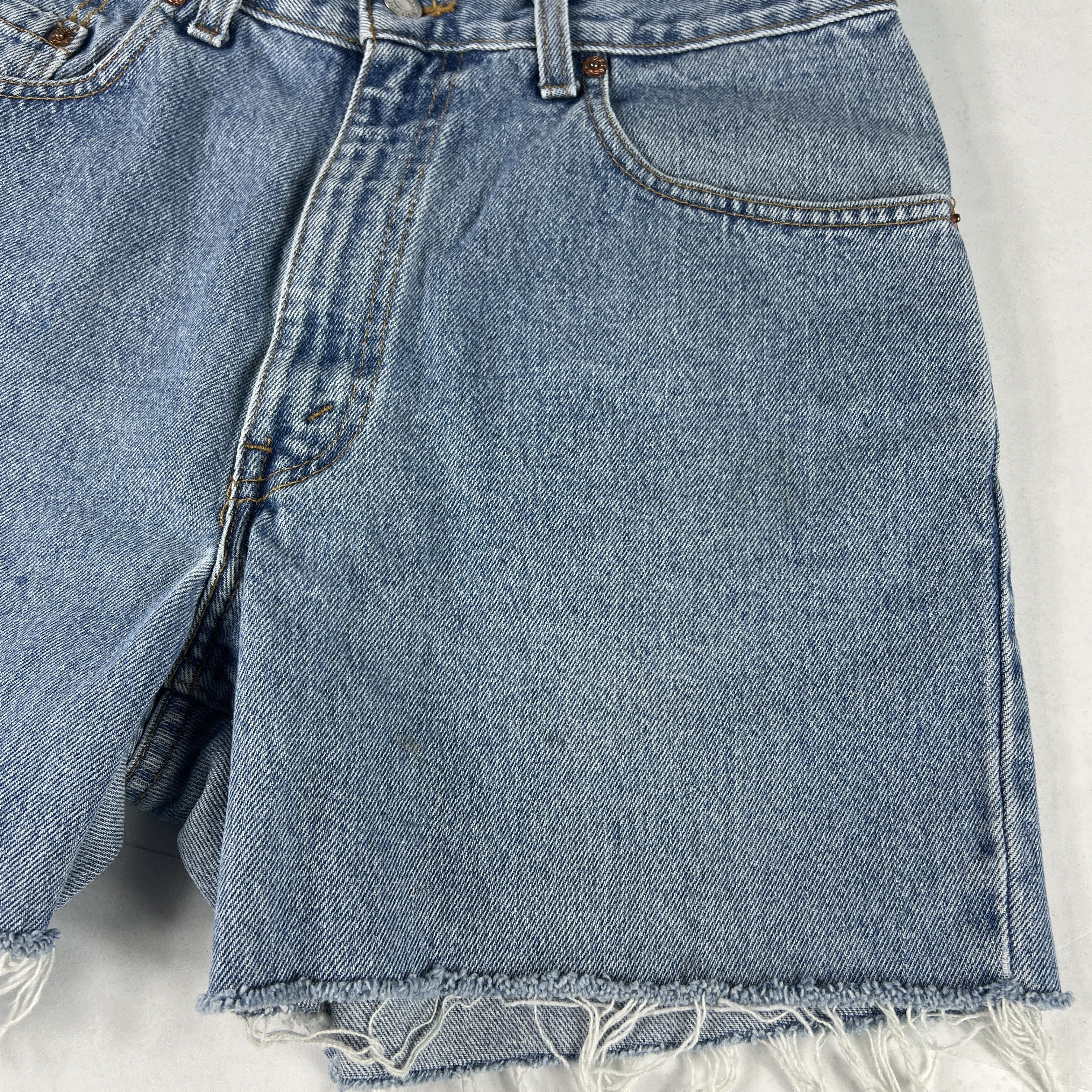 Levi's × Vintage Y2K` Levi's Jean Shorts 550 Faded Cut Off Cotton Denim Jorts Size US 34 / EU 50 - 6 Thumbnail