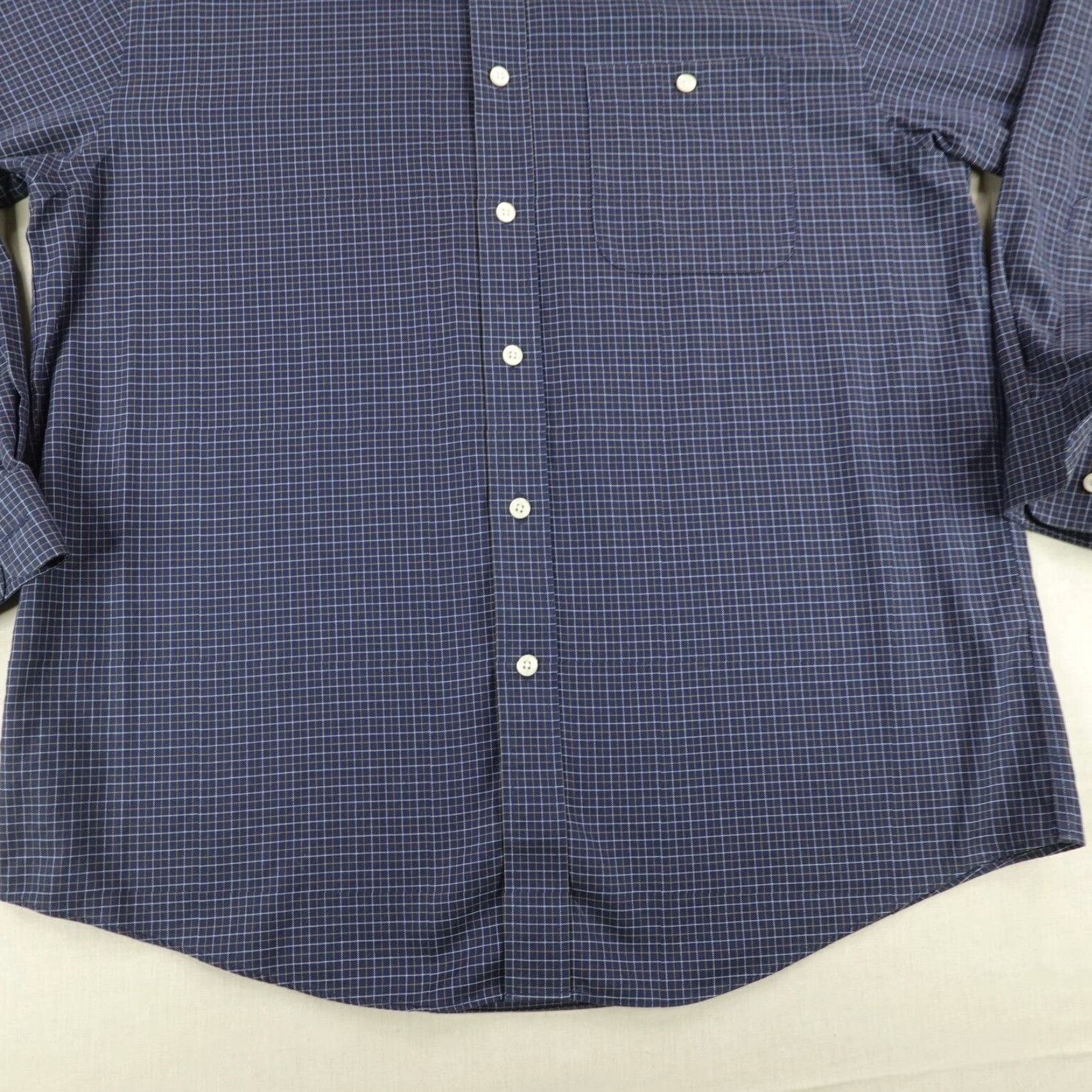 Orvis VINTAGE Orvis Shirt Mens Large Blue Plaid Button Up Twill Fishing Outdoors Work Size US L / EU 52-54 / 3 - 4 Thumbnail