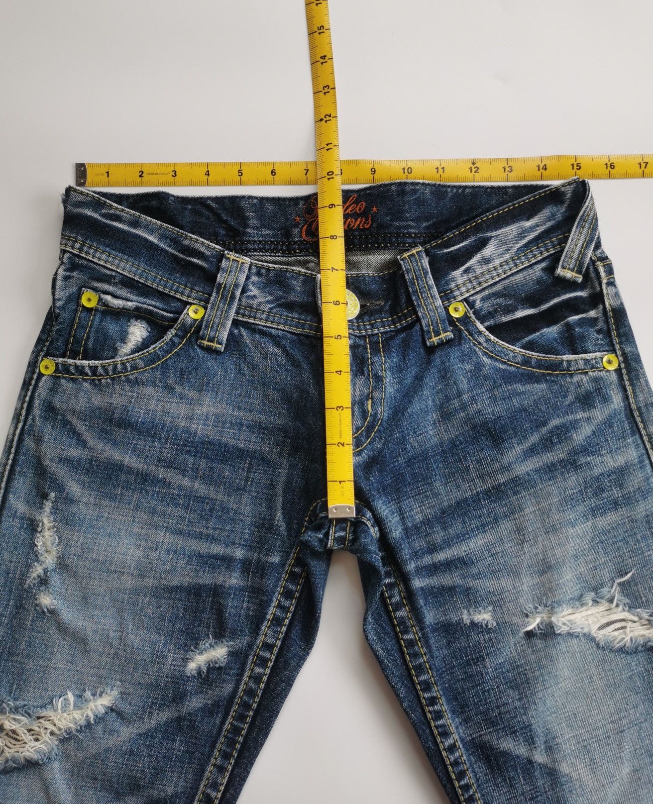 Japanese Brand Bootcut Rodeo Crown Japan Distressed Jeans Size US 30 / EU 46 - 10 Thumbnail
