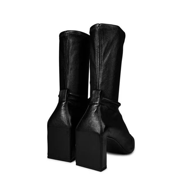 Jil Sander o1g2r1mq1024 Heeled Sock Boots in Black Size US 9 / IT 39 - 4 Thumbnail