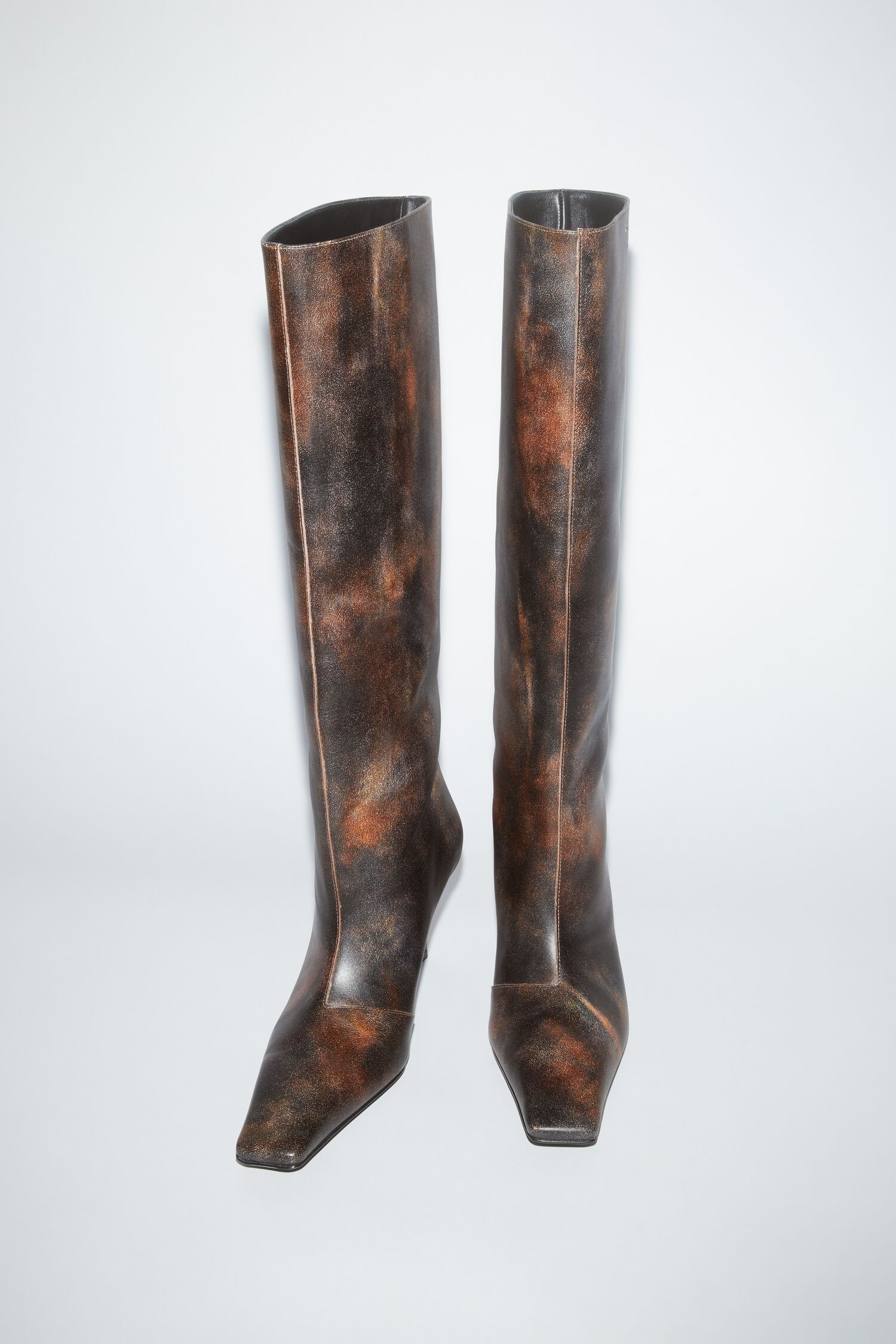 Acne Studios Brown multi heeled boots Size US 5.5 / IT 35.5 - 1 Thumbnail