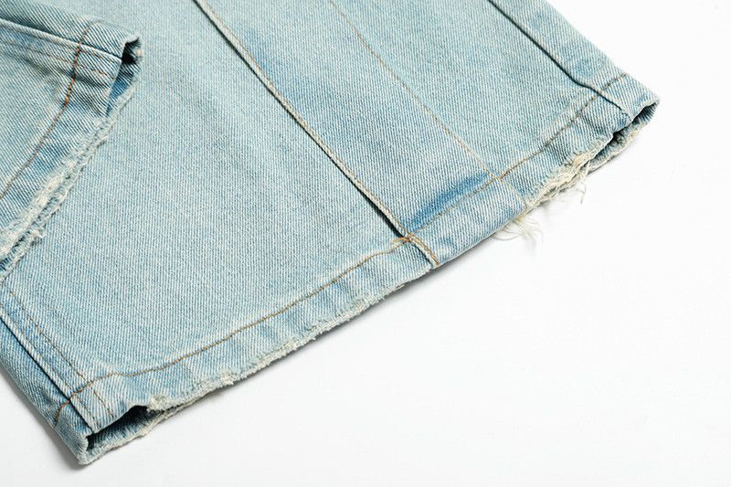 Vintage American retro patchwork straight wide-leg casual jeans Size US 32 / EU 48 - 6 Thumbnail