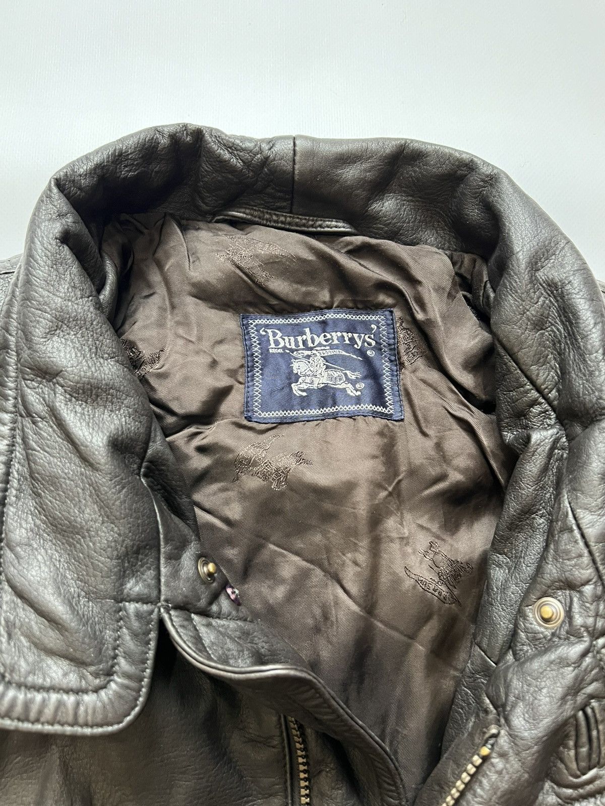 Burberry Vintage Burberrys Brown Jacket Leather Mens Size US M / EU 48-50 / 2 - 4 Thumbnail