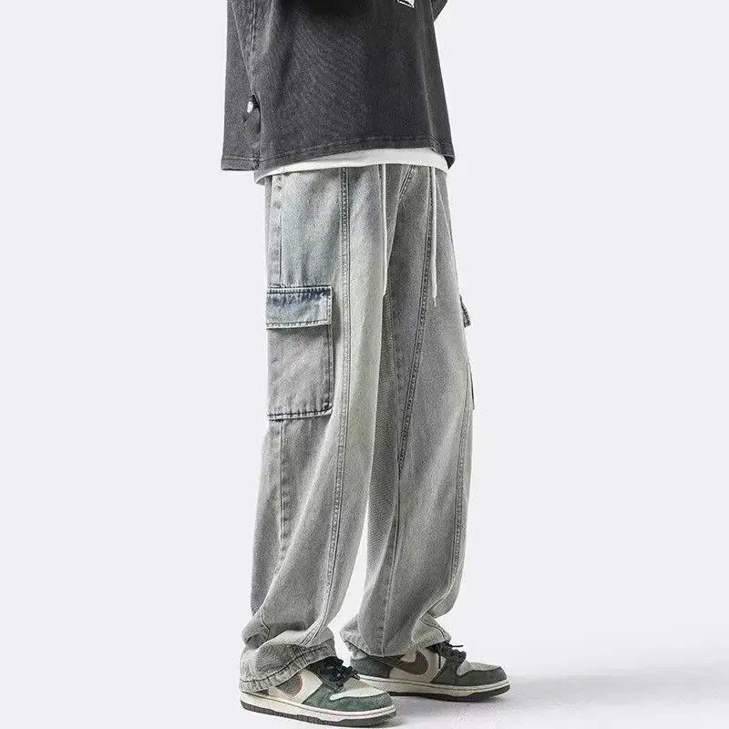 Japanese Brand Retro high street loose straight leg jeans Size US 32 / EU 48 - 4 Thumbnail