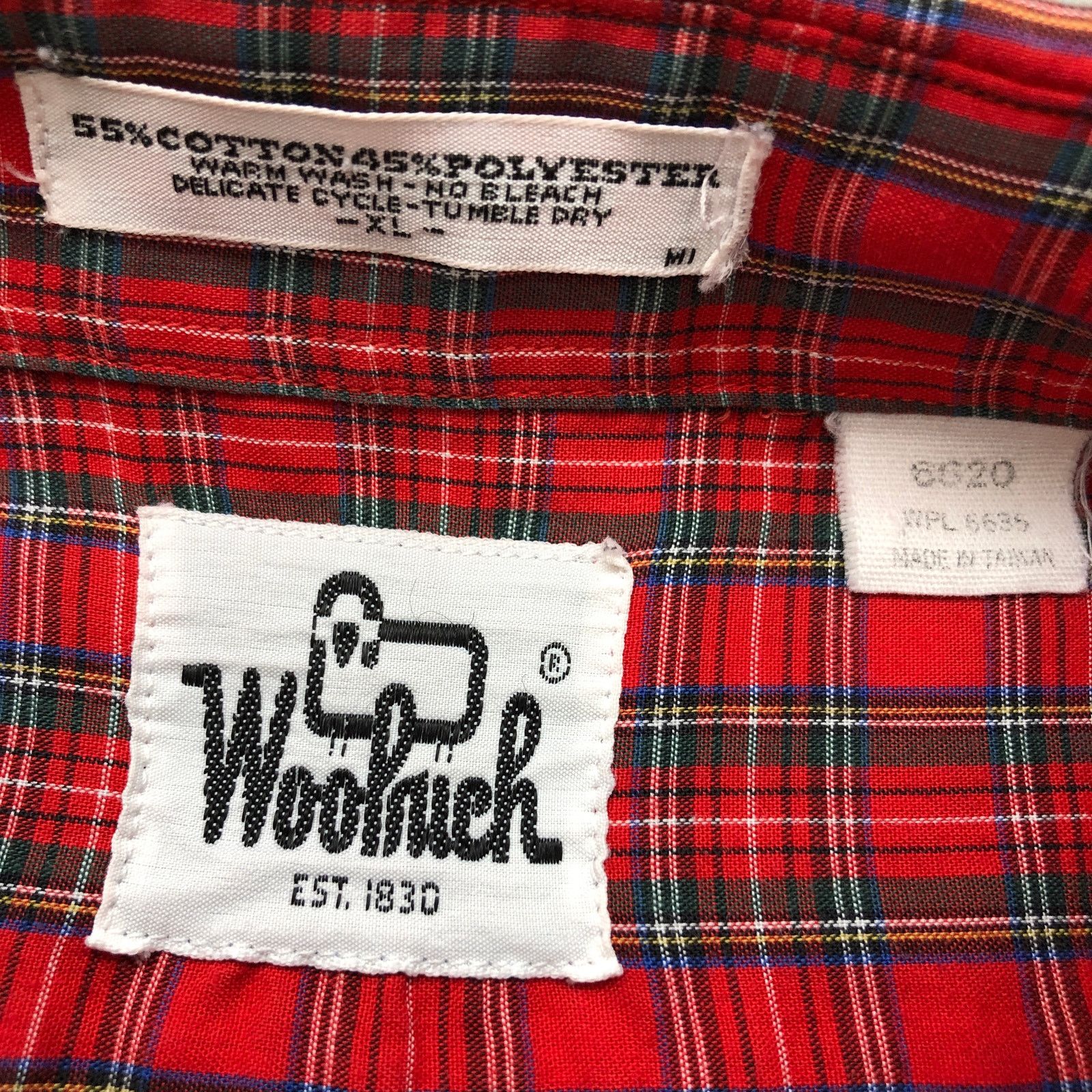 Other Vintage Woolrich Button Up Shirt Men XL Plaid Red White Size US XL / EU 56 / 4 - 4 Thumbnail