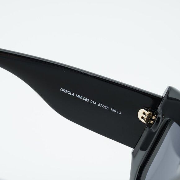 Max Mara Max Mara ORSOLA MM0083 01A Sunglasses Shiny Black Shield Size ONE SIZE - 6 Thumbnail