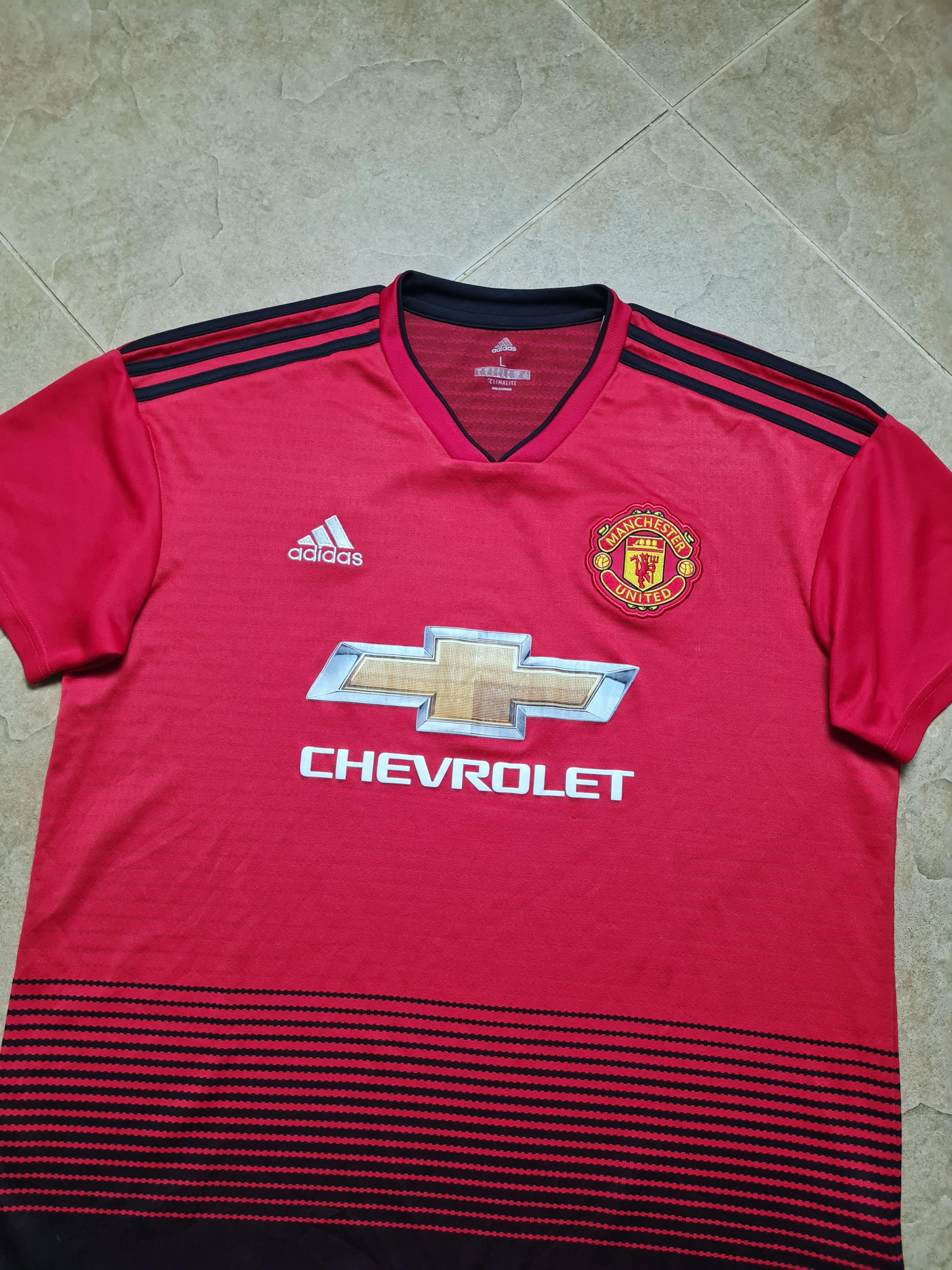 Adidas MANCHESTER UNITED 2018/2019 HOME SHIRT ADIDAS CG0040 SZ L Size US L / EU 52-54 / 3 - 3 Thumbnail