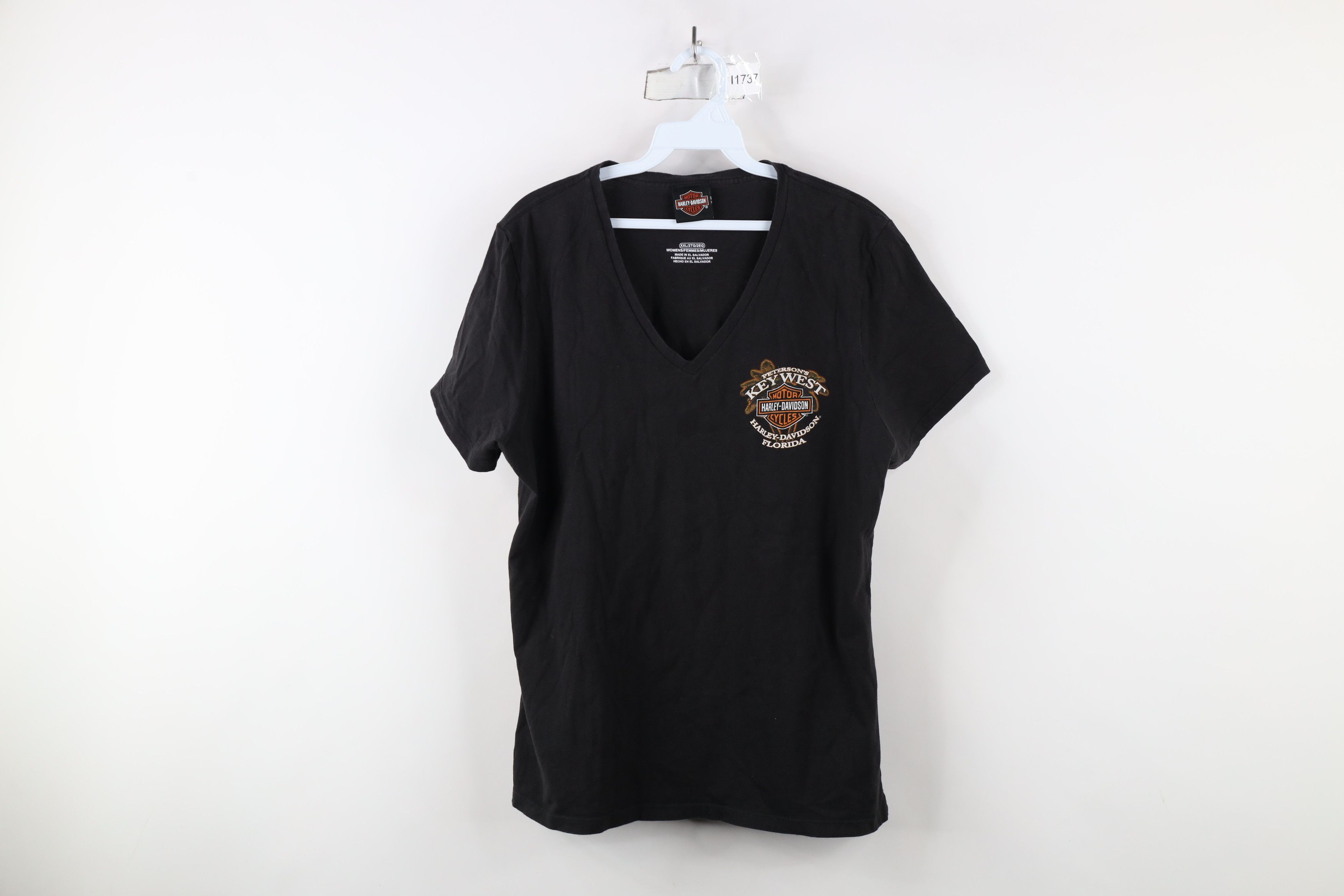 Harley Davidson × Vintage Y2K Harley Davidson Spell Key West Flordia V-Neck T-Shirt Size XXL / US 16-18 / IT 52-54 - 1 Thumbnail