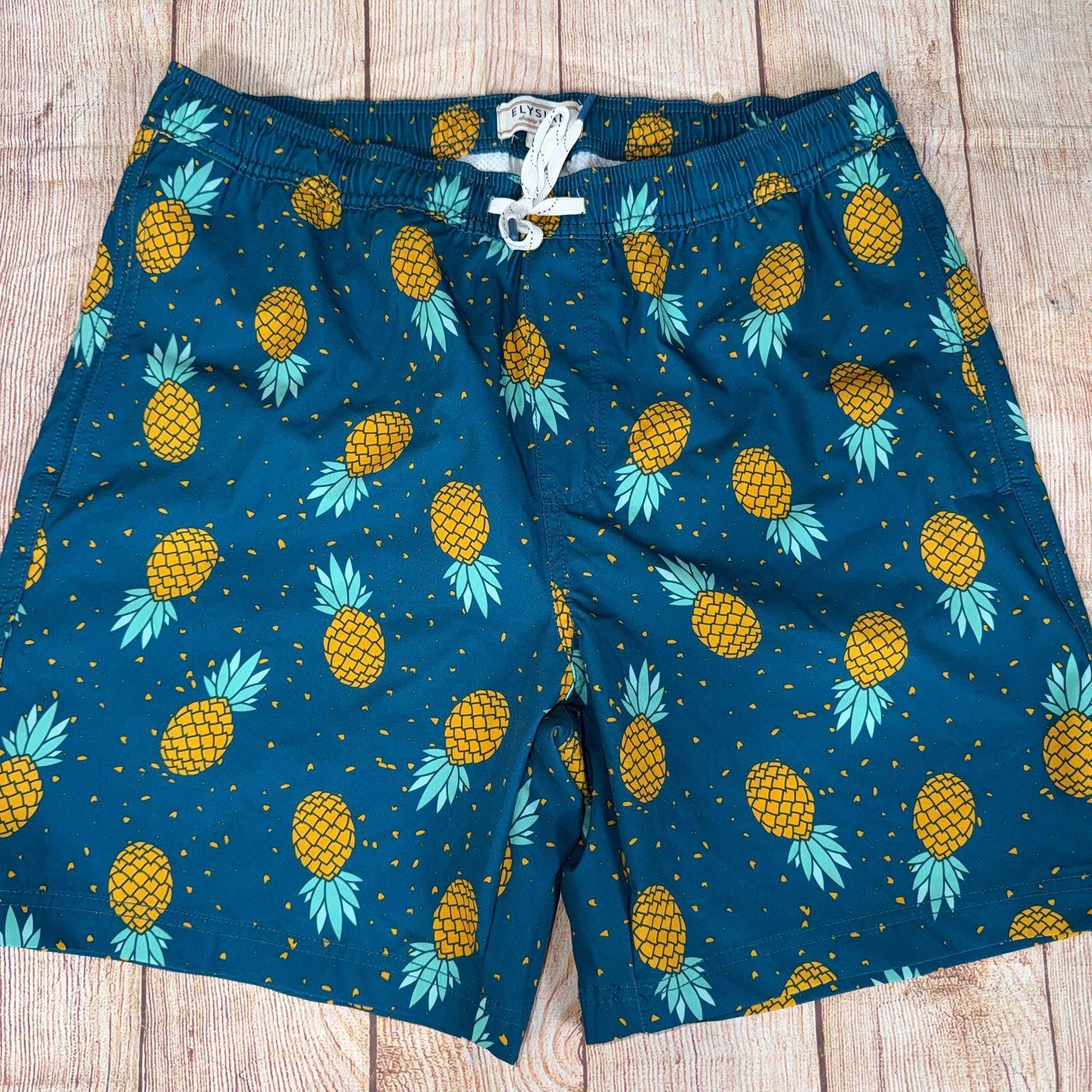 Other Elysian Supply Company Pineapple Medium Print Swim Shorts Size US 32 / EU 48 - 1 Thumbnail