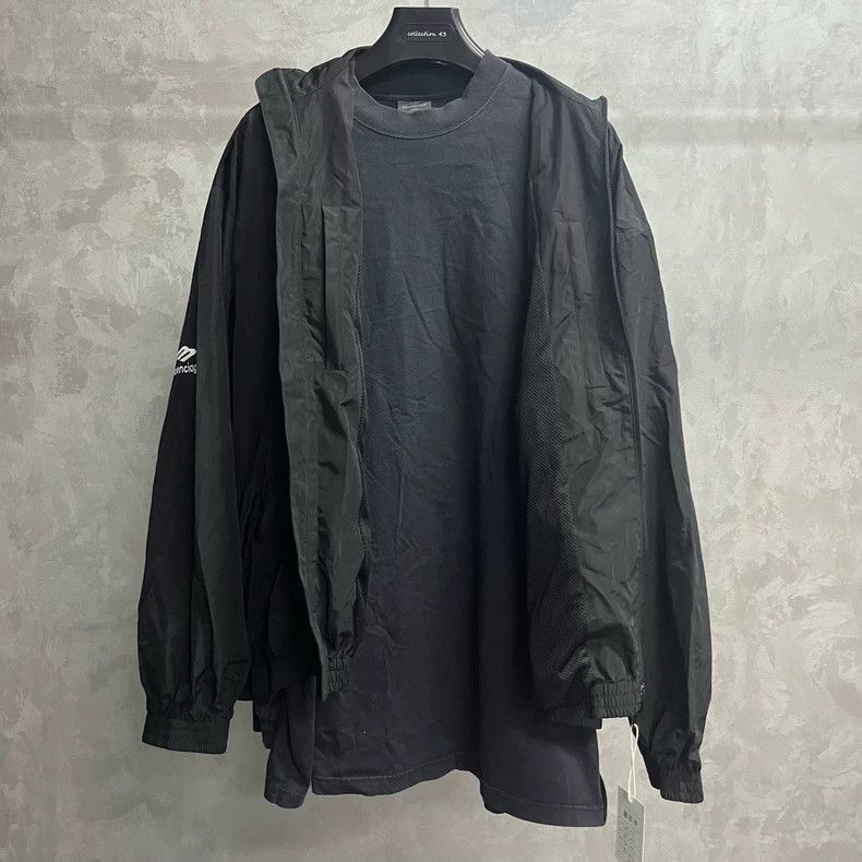 Balenciaga Balenciaga Black Logo Zip-Up Sports Jacket-2506 Size US M / EU 48-50 / 2 - 4 Thumbnail