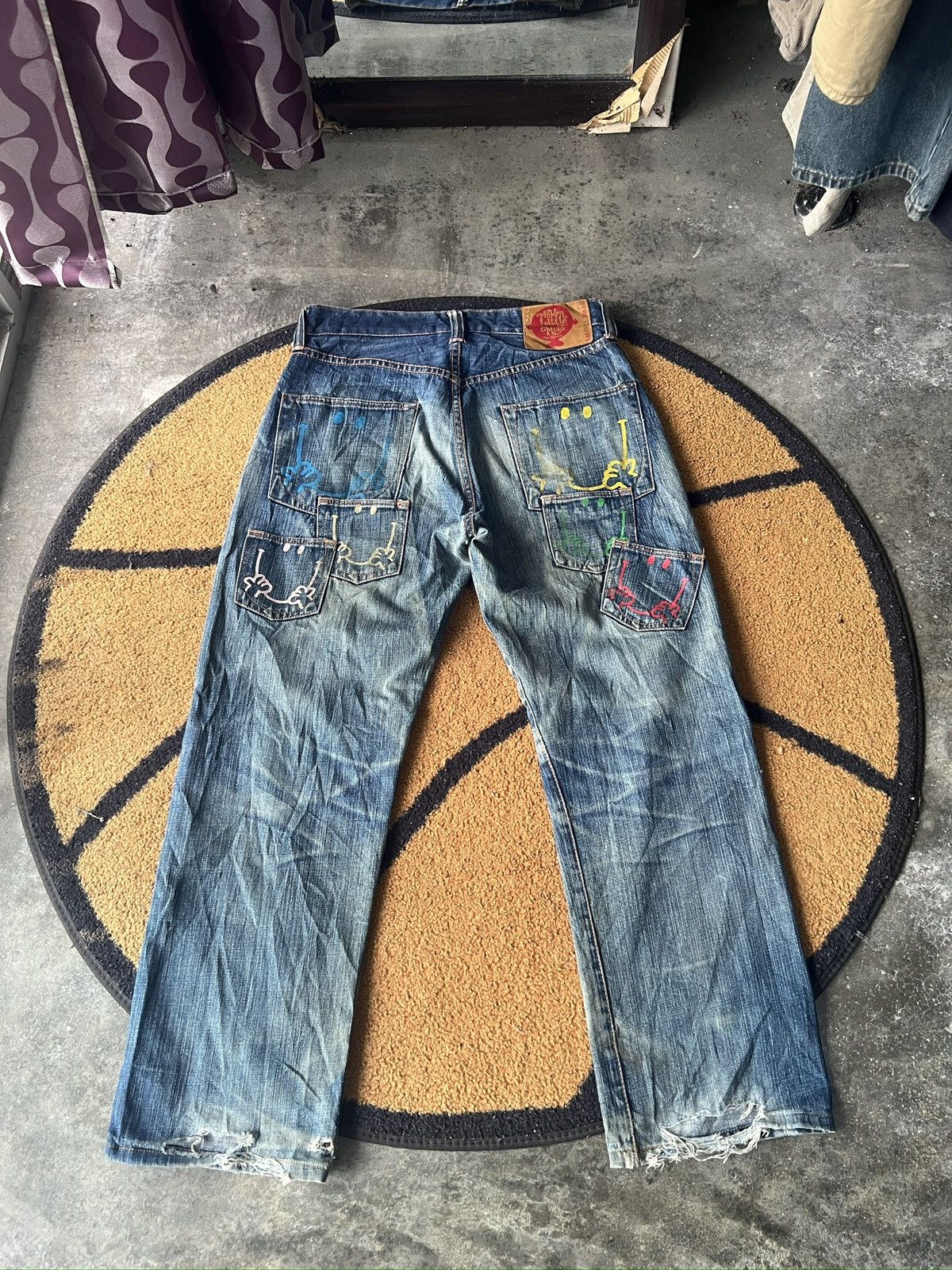 🔥Mr Men Little Miss Multipockets Distressed Denim